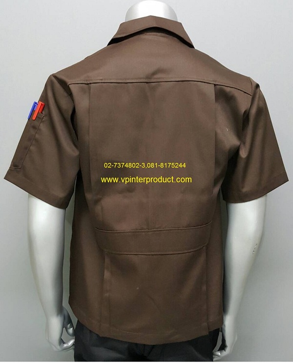 เสื้อช่าง เสื้อช็อบ แขนสั้น สีเทา สีเลือดหมู สีน้ำตาล สีฟ้า สีเขียว สีขาว สีกรมท่า ราคาถูก พร้อมส่ง
