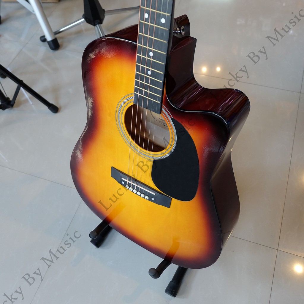 กีตาร์โปร่ง Preme ขนาด 41 นิ้ว รุ่น G-419 สีซันเบิร์ส แถมฟรี กระเป๋า คาโป้ ปิ๊ก2อัน ที่เก็บปิ๊ก ใบคอร์ด ประแจ