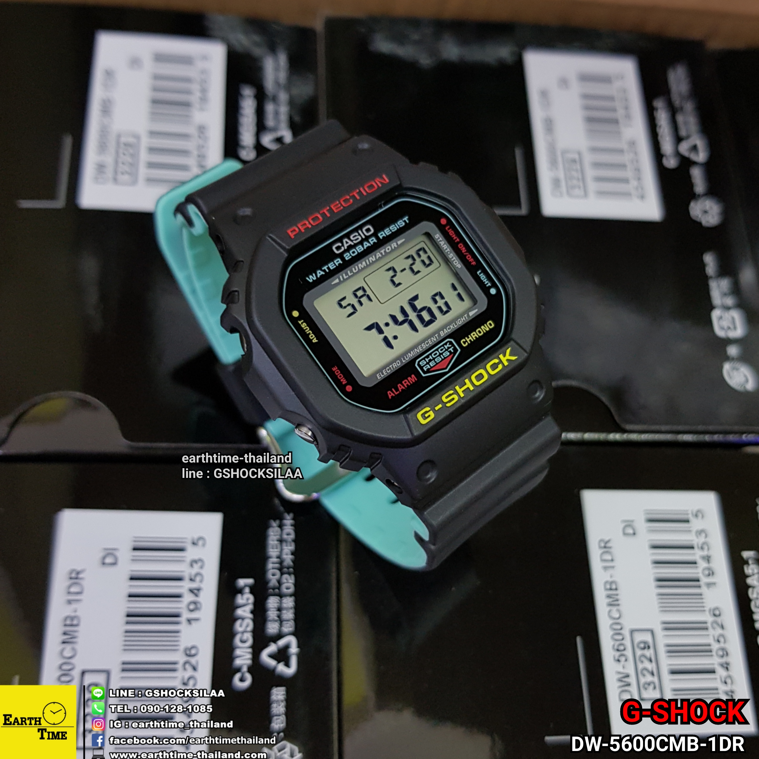 G-Shock Breezy Rasta Color Series ของใหม่แท้100% รับประกัน 1 ปี DW-5600CMB-1DR