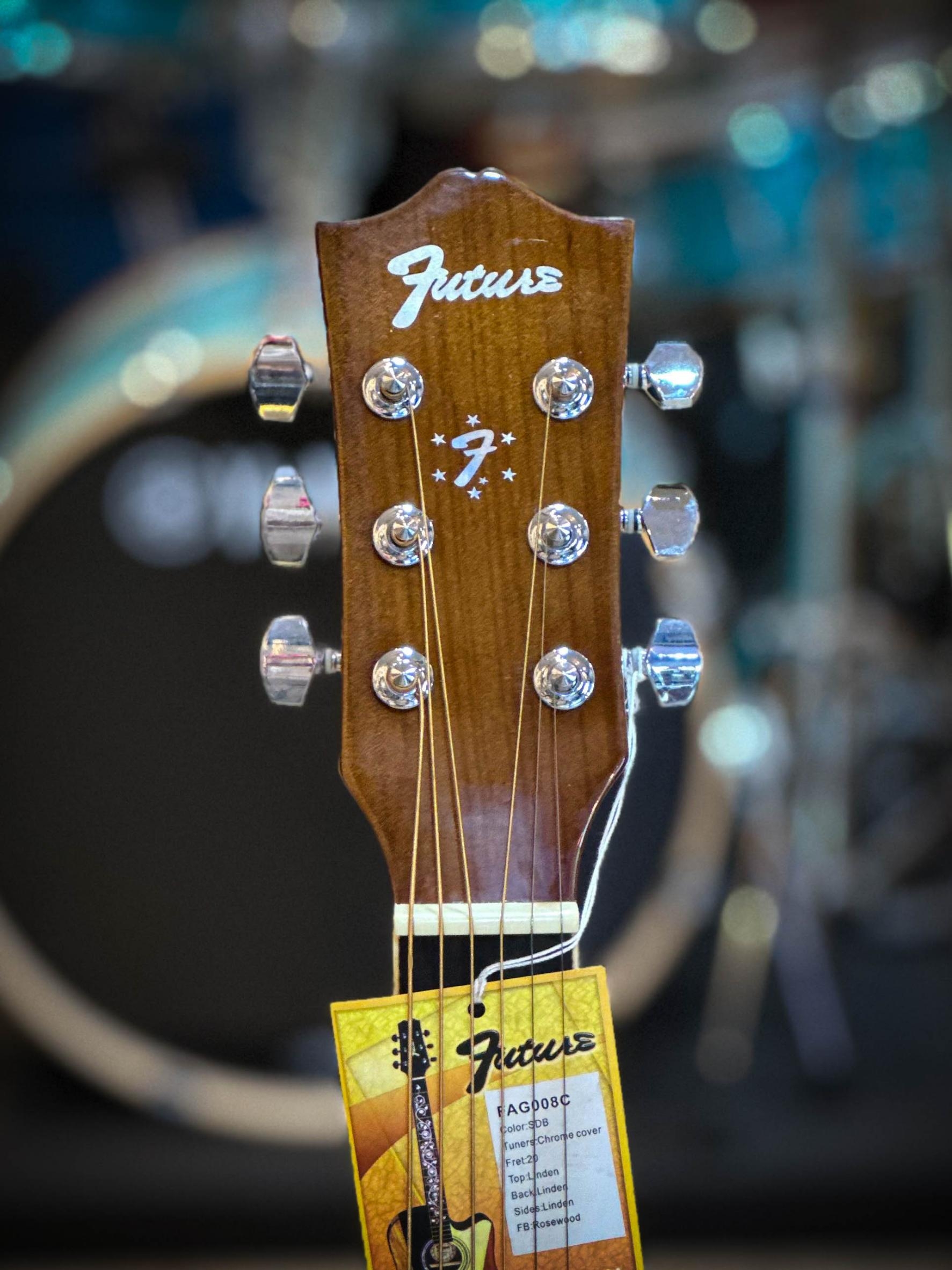 กีตาร์โปร่ง Future รุ่น FAG-008C SDB ขนาด 41 นิ้ว ทรงGA งานเคลือบเงา พร้อม ปิ๊ก 4 อัน คู่มือ ประแจ