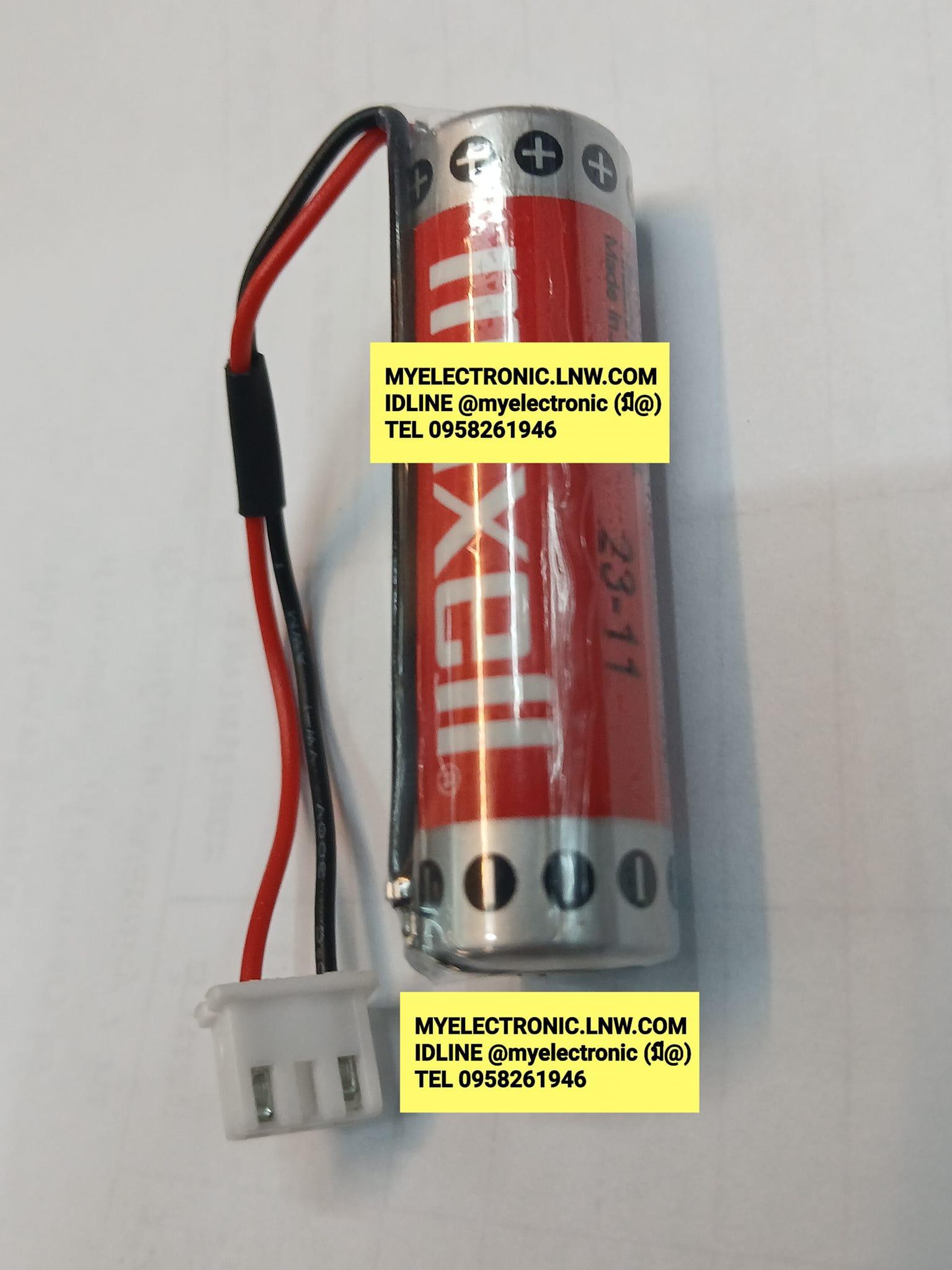 ขาย แบตเตอรี่3.6V1800mA แบตเตอรี่ER6Cมีสายไฟ ตอนเน็คเตอร์สีขาว แบตเตอรี่รุ่นER6C ยี่ห้อMAXELL BATTERY LITHIUM ER6C MAXELL ราคา ตัวละ . . . . หน่วย บาท