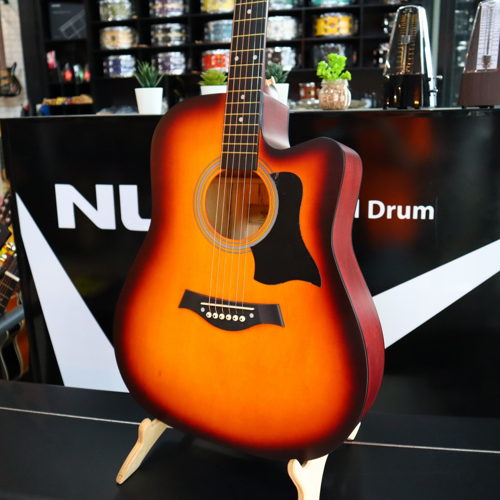 🔴 กีต้าร์โปร่ง Passion 41 นิ้ว มีเหล็กขันคอ พร้อมเซตของแถมเพียบ🎁 รับประกันสินค้า💯