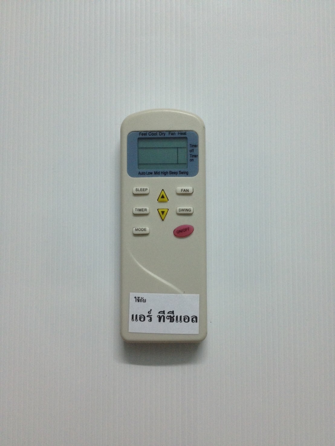 รีโมทแอร์ ทีซีแอล TCL ปุ่มเหลือง