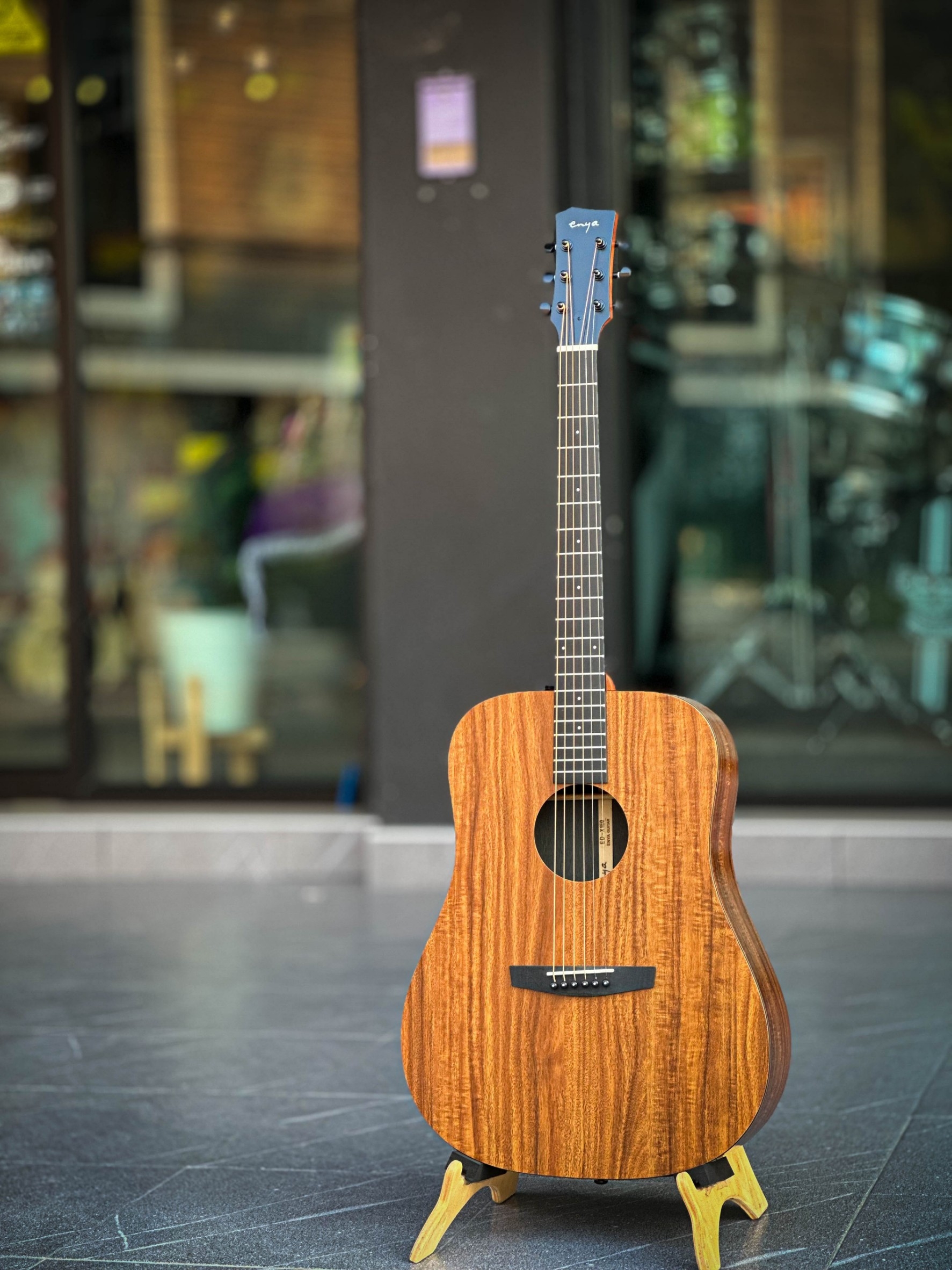Enya กีต้าร์โปร่งไฟฟ้า ED-X1 ทรงเดรทน็อท ขนาด 41 นิ้ว All KOA HPL ไม้โคอะทั้งตัว ใส่สายเคลือบ D’Addario พร้อมซอฟเคส ของแถมพรีเมียม