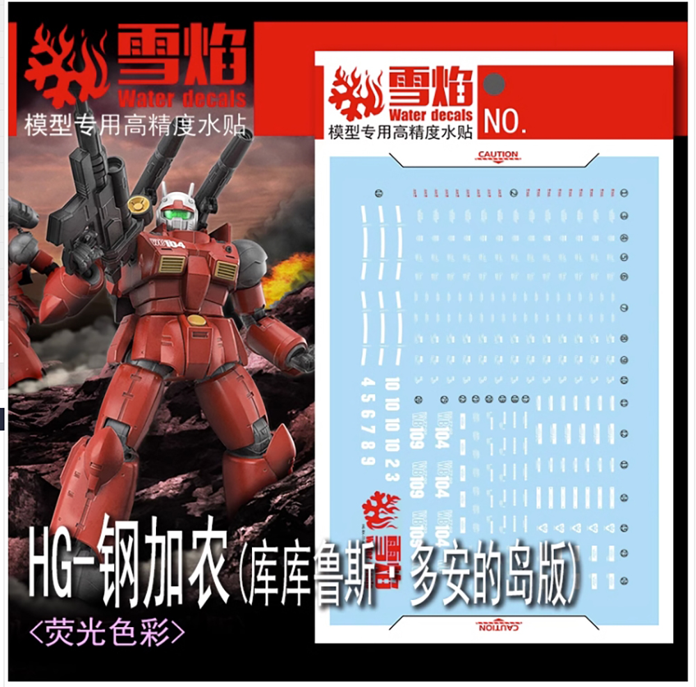 215 Water Decal HG1/144 Guncannon (Cucuruz Doan island version) ยี่ห่อ X-Y model