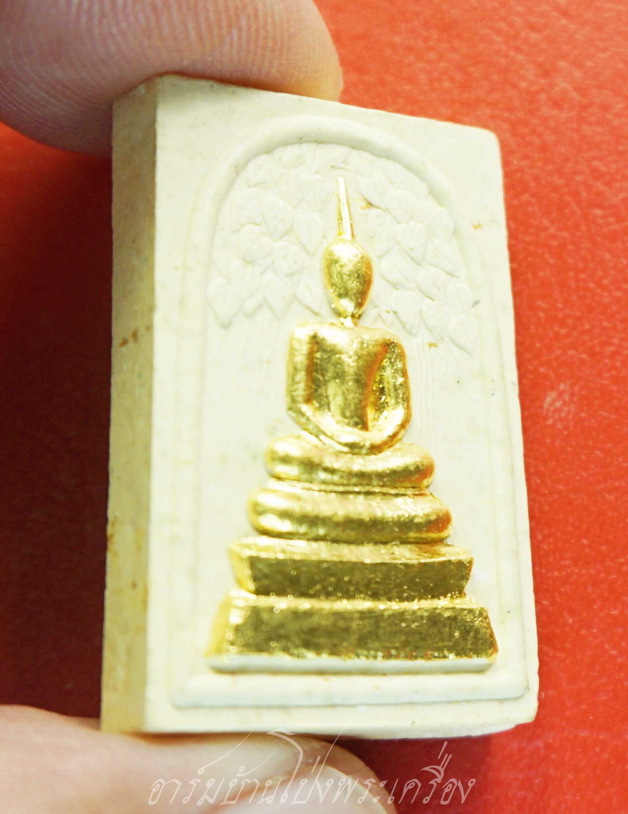 หลวงพ่อนวม วัดแจ้งเจริญ รูปเหมือน สมเด็จปรกโพธิ์ หน้าทอง(องค์ที่1)