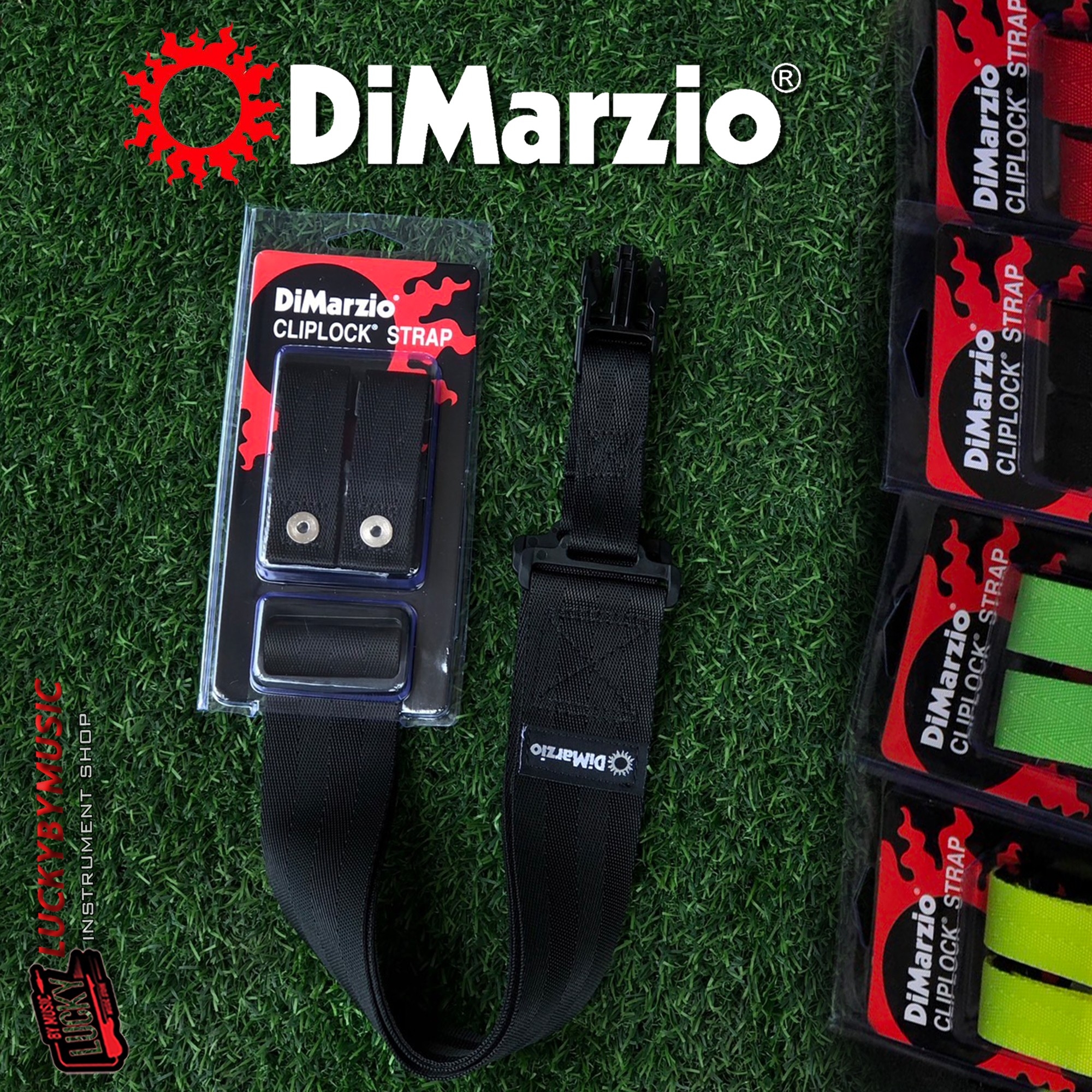 [พร้อมส่ง🚚 ]สายสะพาย Dimarzio รุ่น DD2200 Nylon Cliplock Clip Lock วัสดุ Nylon เหนียวทนทาน ล็อคแน่น สายสะพายกีต้าร์ ของแท้ USA.