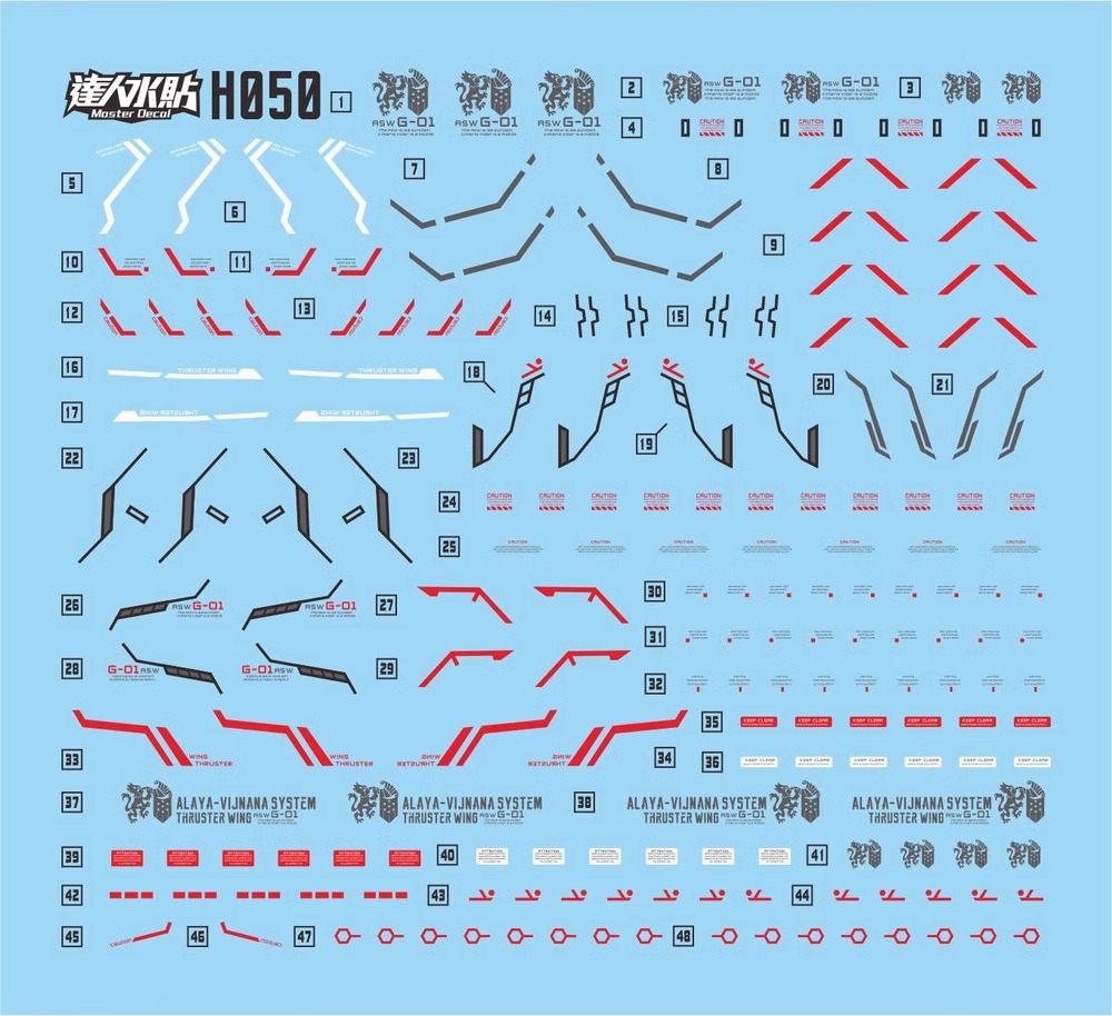 (Master Decal) Water Decal H050 Gundam Bael