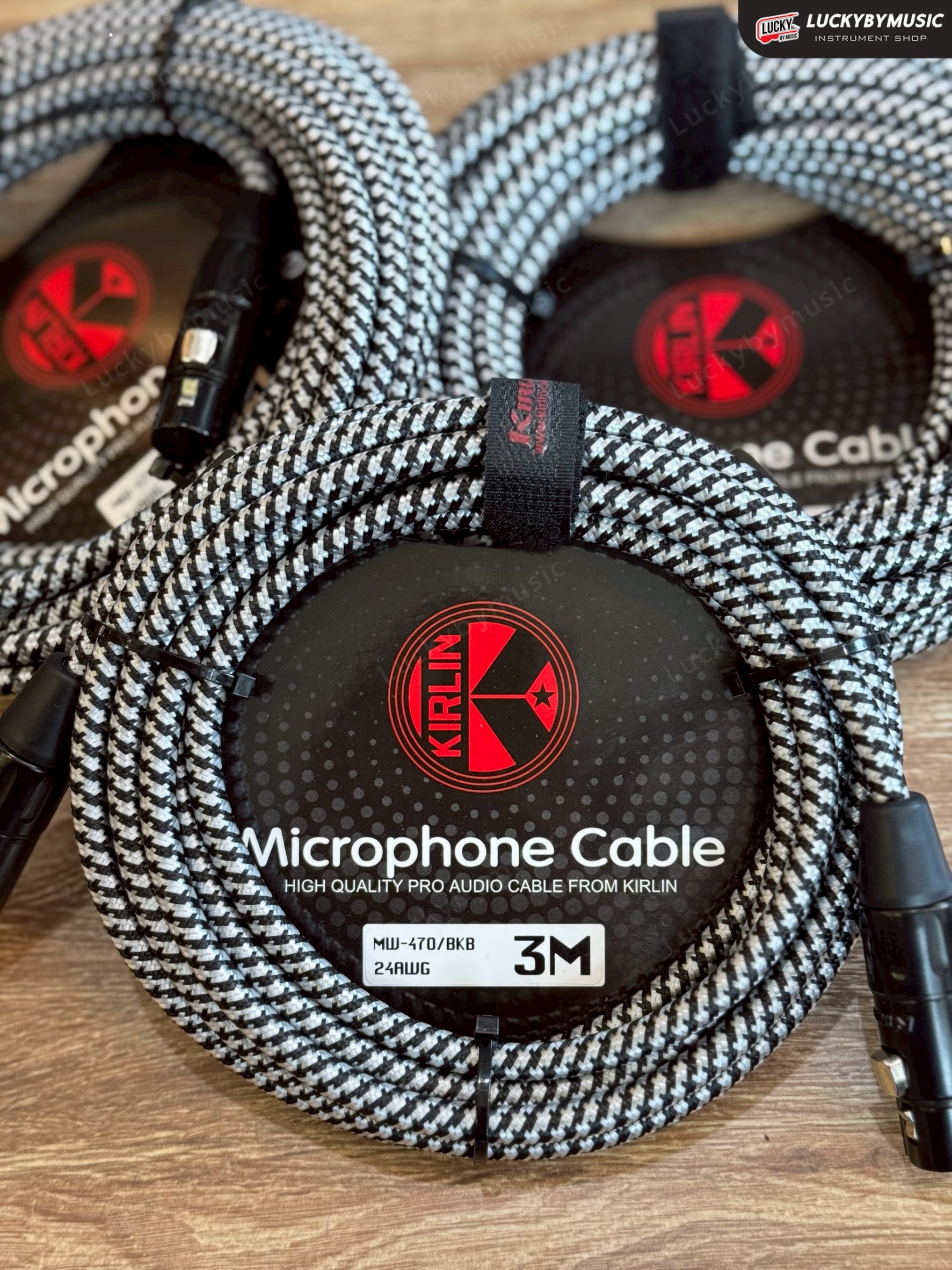 สายไมค์ XLR Kirlin MW-470/BKB 3 - 6 - 10 เมตร ลดเสียงจี่/ฮัมได้ดี