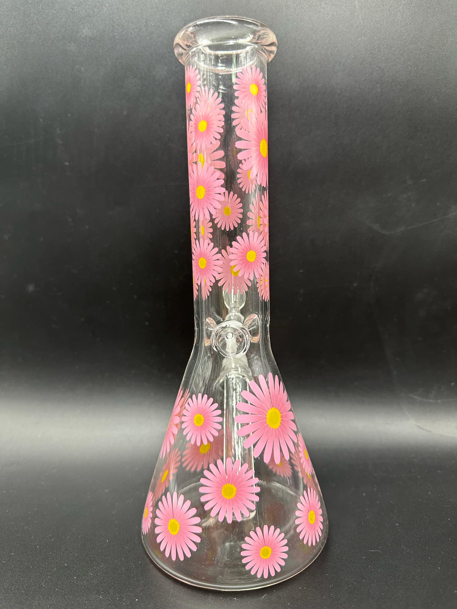 Blooming Flowers Glass Bong (25cm.)(Pink)