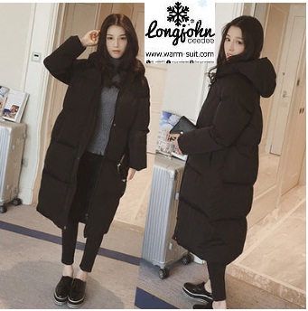 เสื้อโค้ท บุด้านในตัวยาว (มีฮูด) ญ/ช/ด