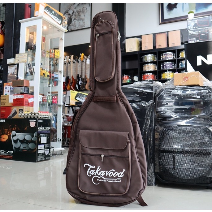 กระเป๋ากีต้าร์โปร่ง Takavood 41" ใส่กีต้าร์ได้ถึงขนาด 41 นิ้ว บุฟองน้ำหนา เนื้อผ้าอย่างดี มีช่องเก็บอุปกรณ์