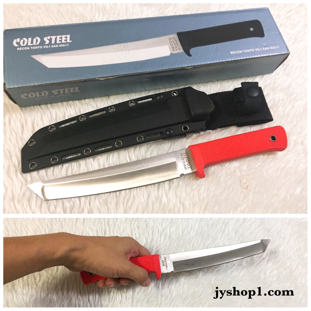 มีดใบตาย Coldsteel Recon Tanto ด้ามส้มใบเลส