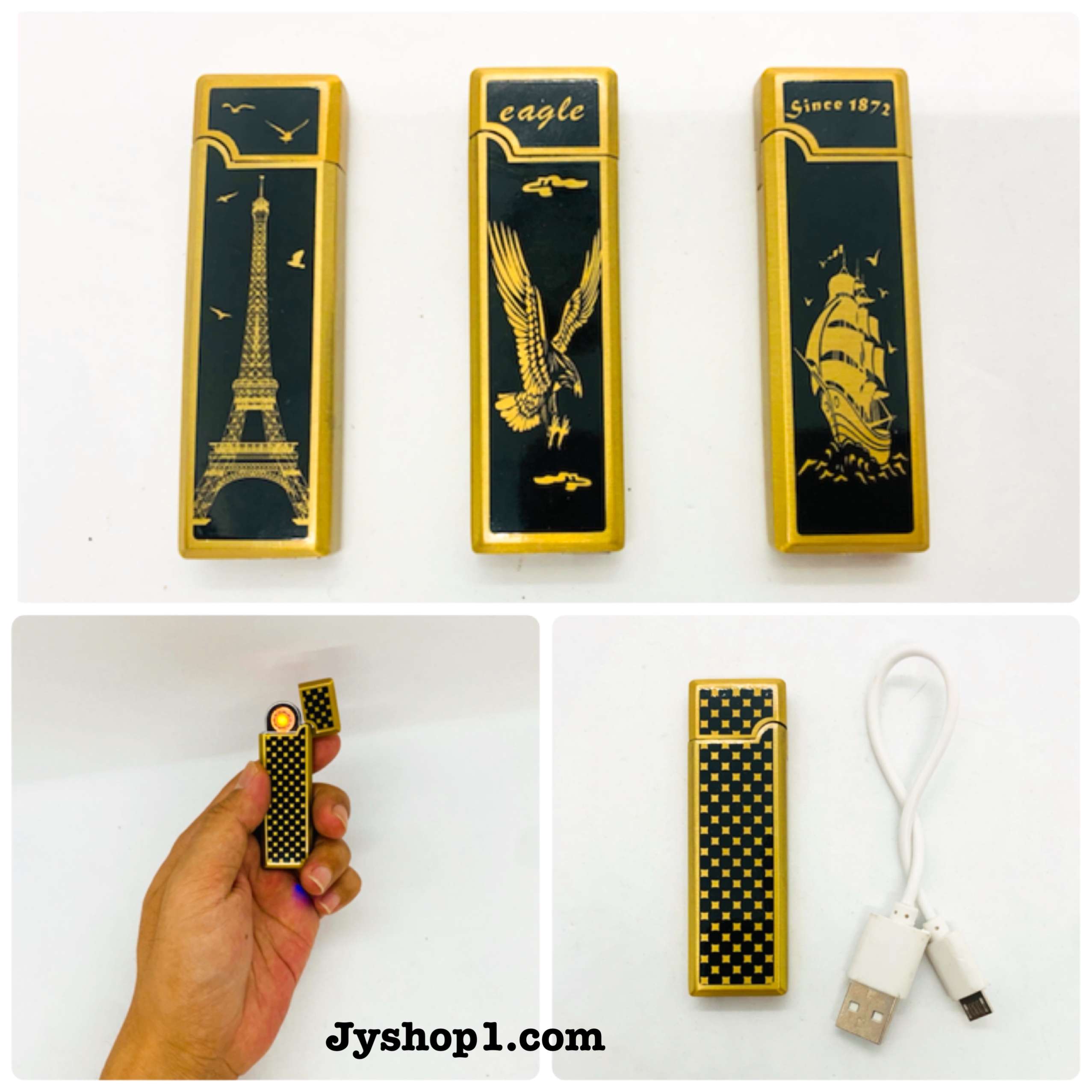 ไฟแช็ค ไฟแช็คไฟฟ้า USB แท่งแบน