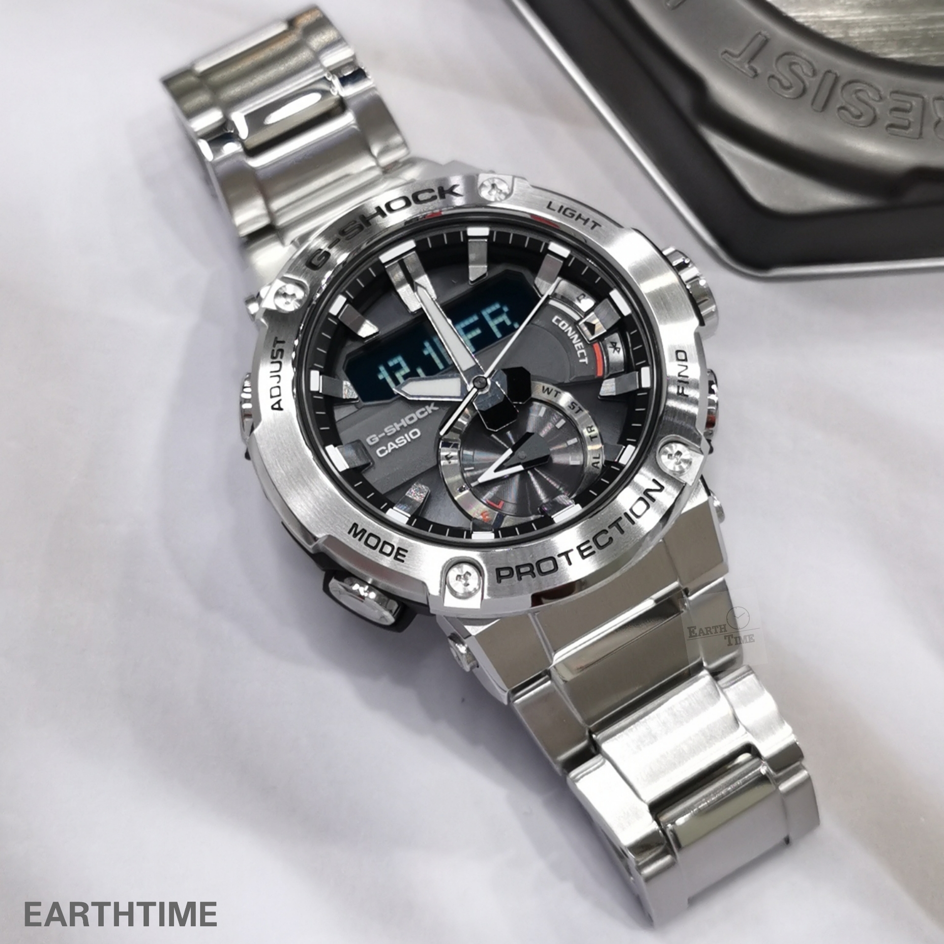 G-Shock G-STEEL Bluetooth Carbon Core Guard ของใหม่แท้100% รับประกัน 1 ปี รุ่น GST-B200D-1ADR