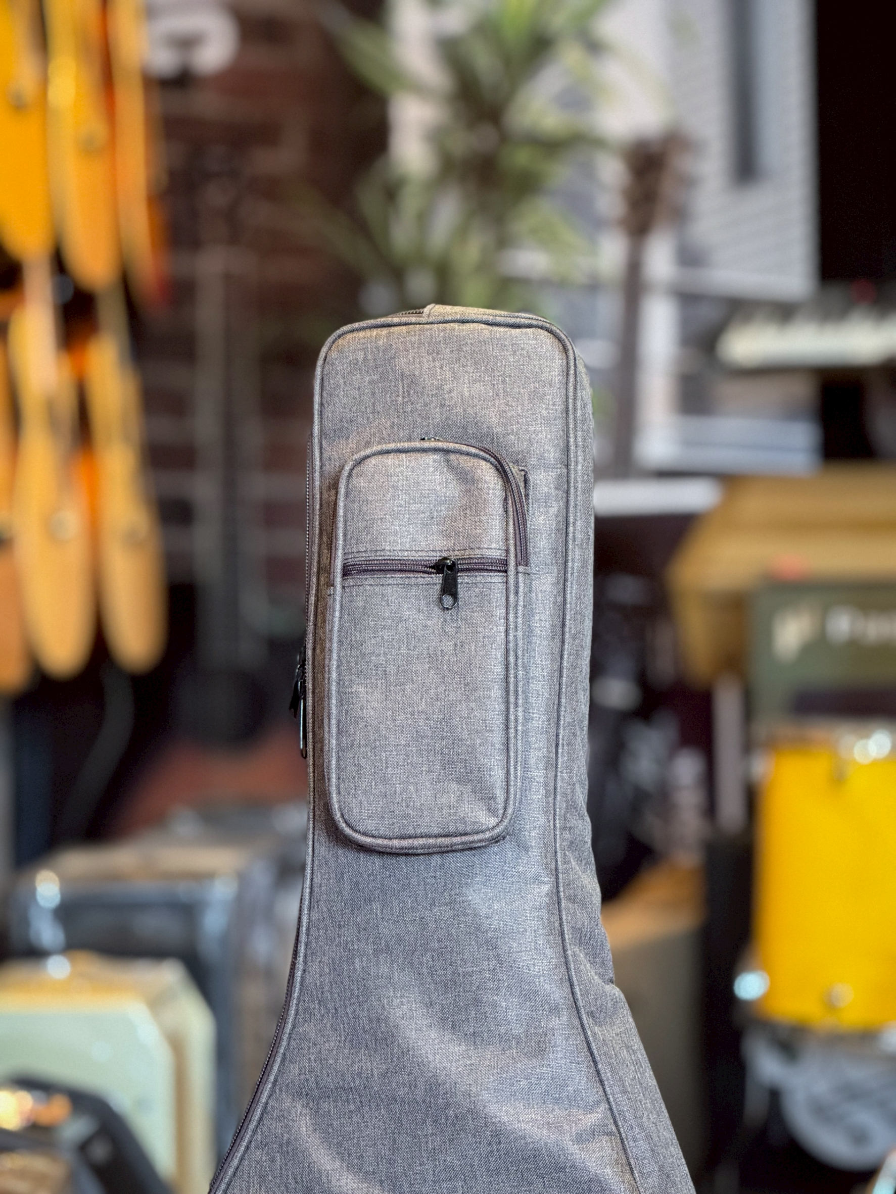 กระเป๋ากีตาร์ไฟฟ้า Takane ผ้ายีนส์ ซอฟเคสกีตาร์ไฟฟ้า สีน้ำตาล 12 มิล บุฟองน้ำหนากันกระแทกอย่างดี