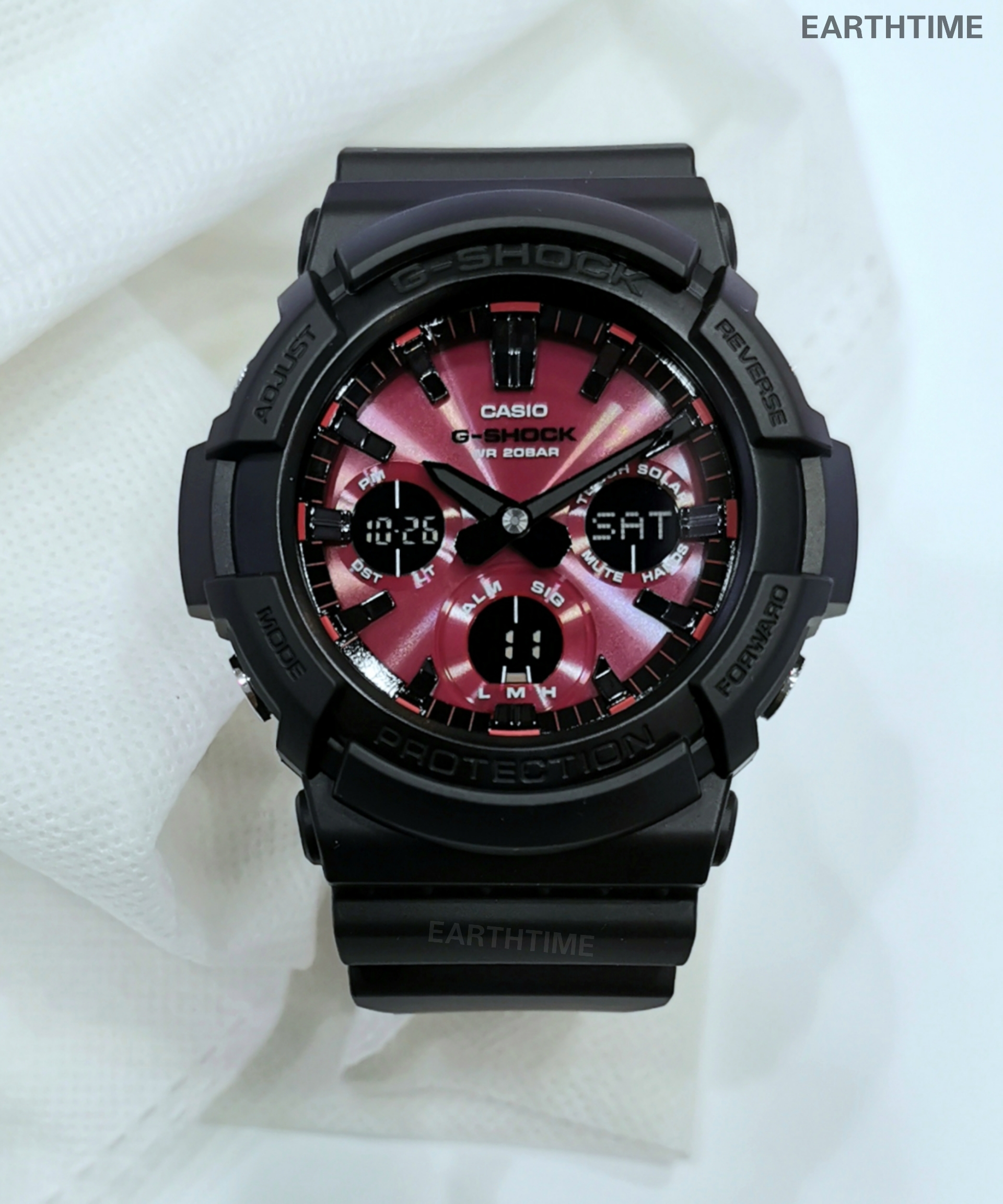 G-Shock Tough Solar Black and Red Series ของใหม่แท้100% รุ่น GAS-100AR-1ADR
