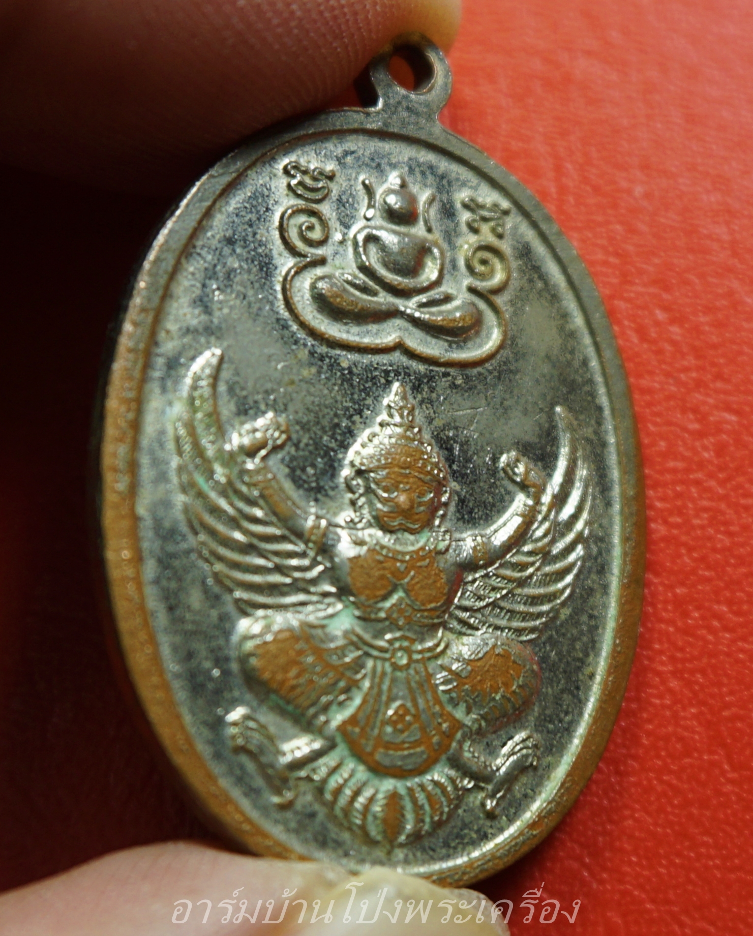 หลวงพ่อปาน วัดบางนมโค ออกวัดศาลพันท้ายนรสิงห์ หลังครุฑ ปี๒๕๕๖ เนื้อกะไหล่เงิน(องค์ที่2)