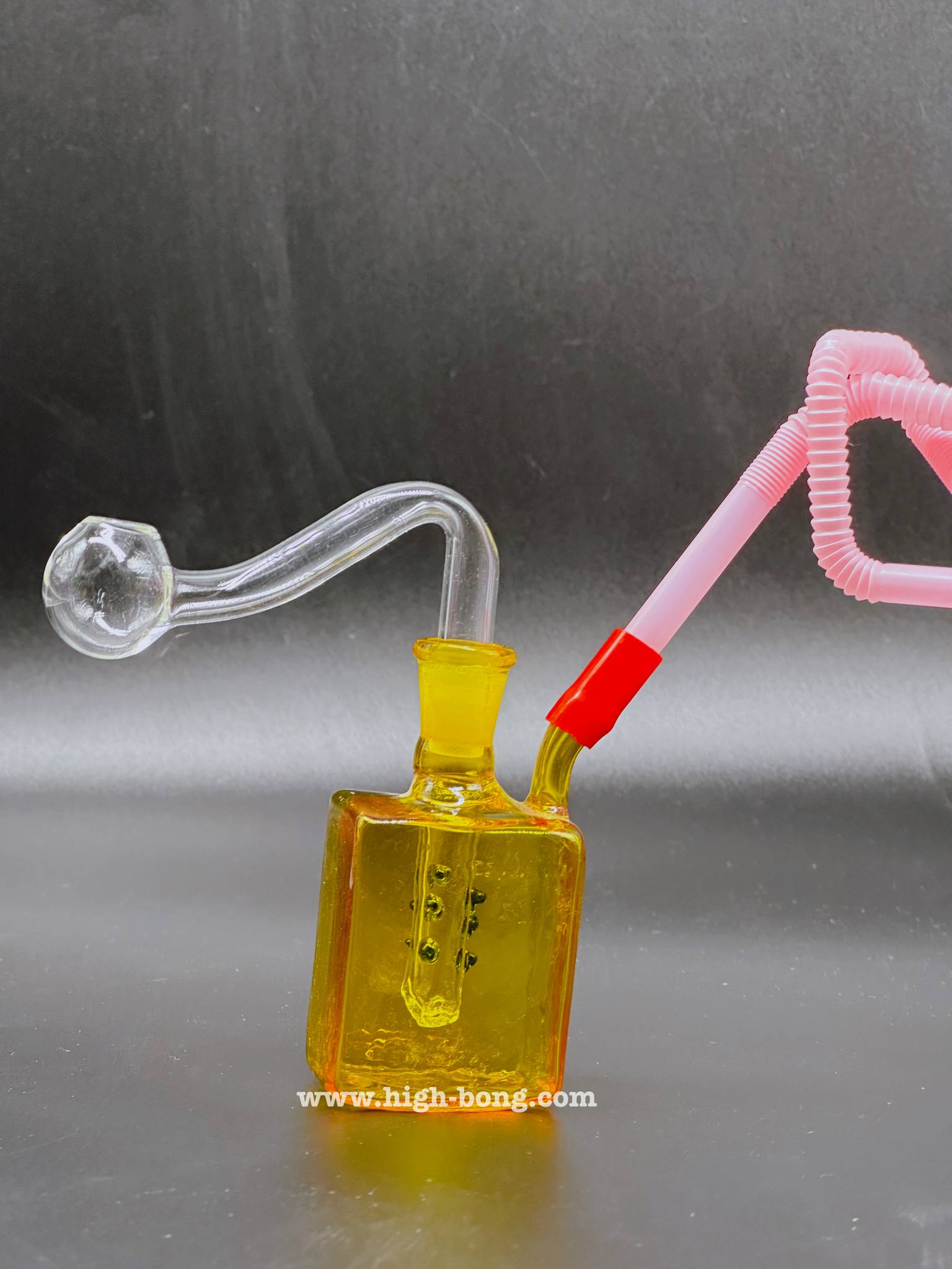 Colorful Glass Bong (6 cm.)(Yellow)