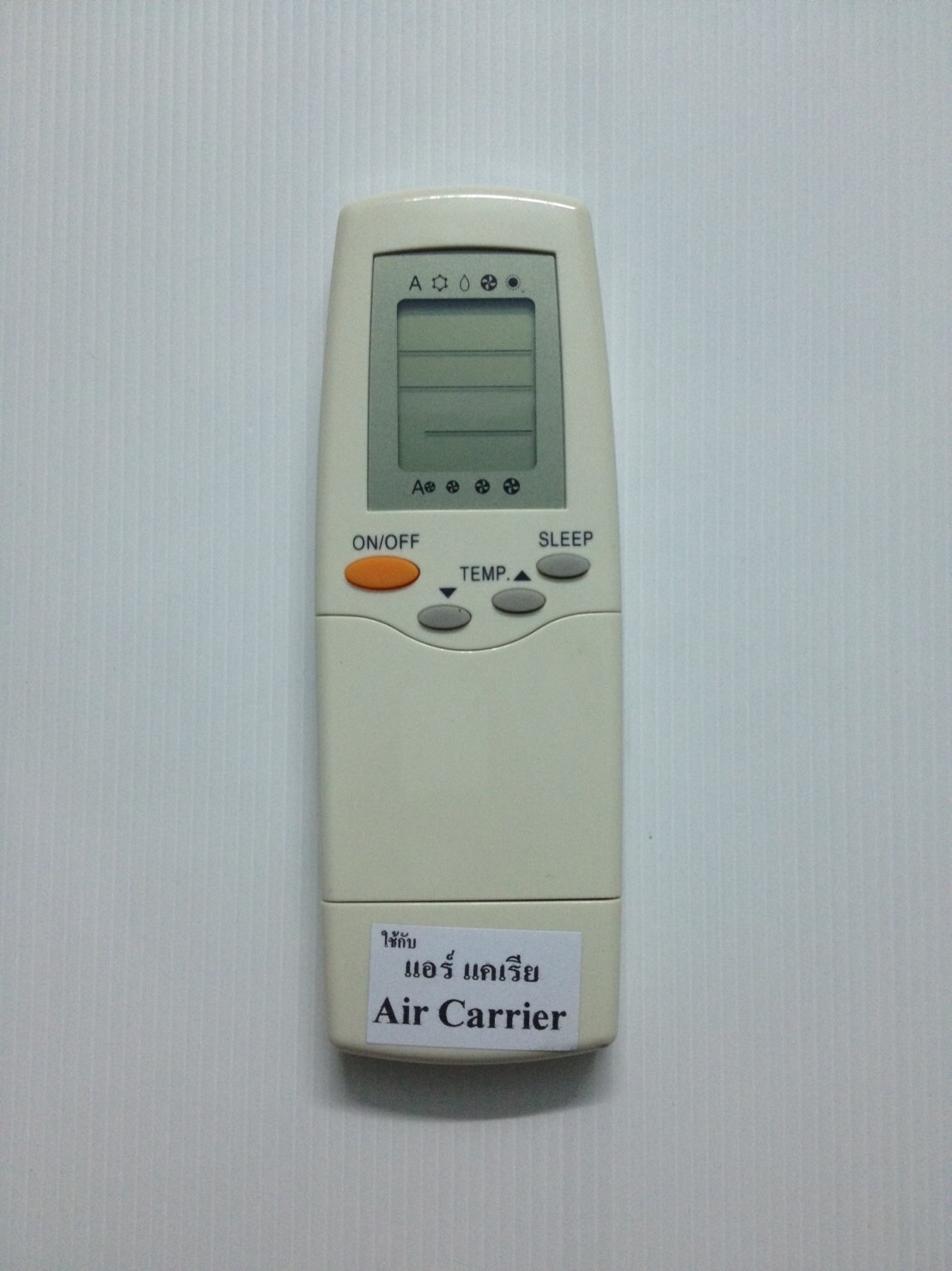 รีโมทแอร์ แคเรีย Carrier ฝาเปิด ปุ่มส้ม