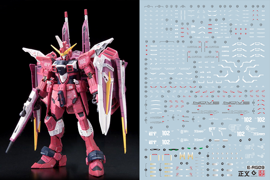171 Water Decal RG1/144 Justice Gundam ยี่ห้อ S.I.M.P. Model Decal