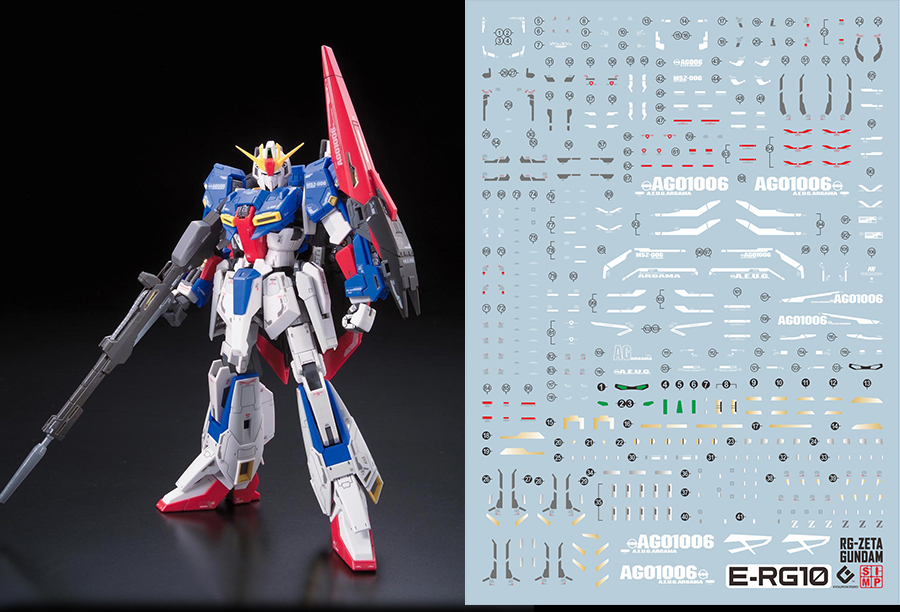 165 Water Decal RG1/144 Zeta Gundam ยี่ห้อ S.I.M.P. Model Decal