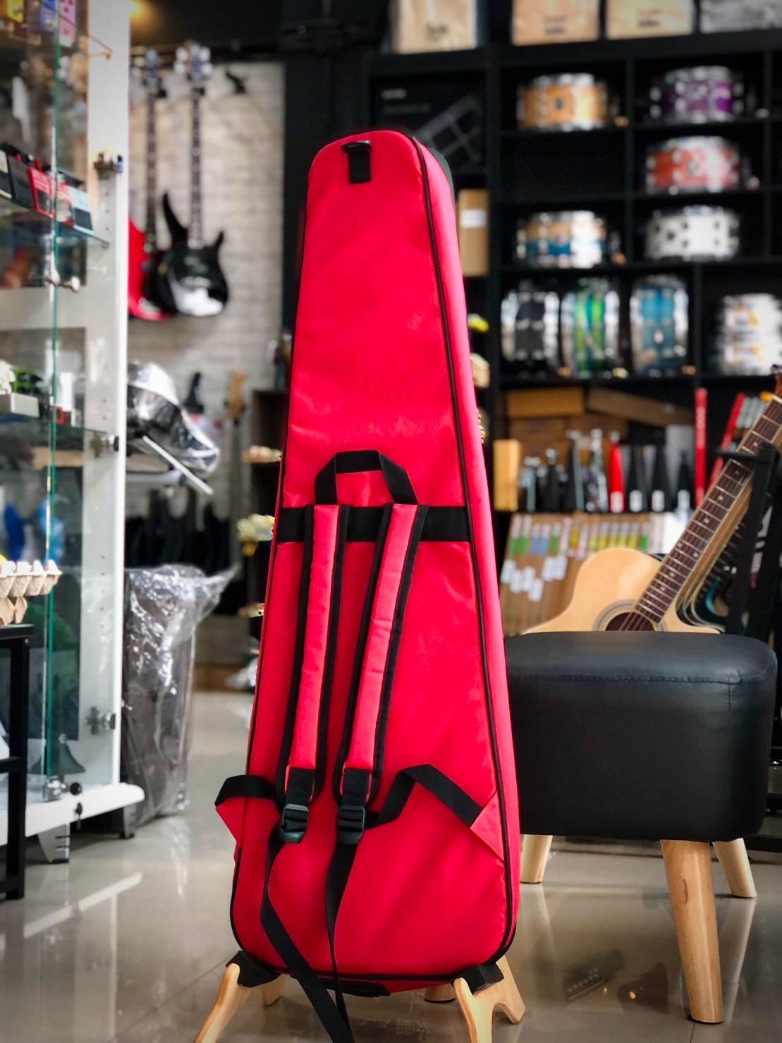 [ส่งด่วน🚛] กระเป๋าพิณ ออนซอน รุ่น RD-43 (สีแดง-แดง) บุฟองน้ำหนา ช่วยกันกระแทกได้ดี ซิปขนาดใหญ่ มีสายสะพายหลัง - พร้อมส่ง