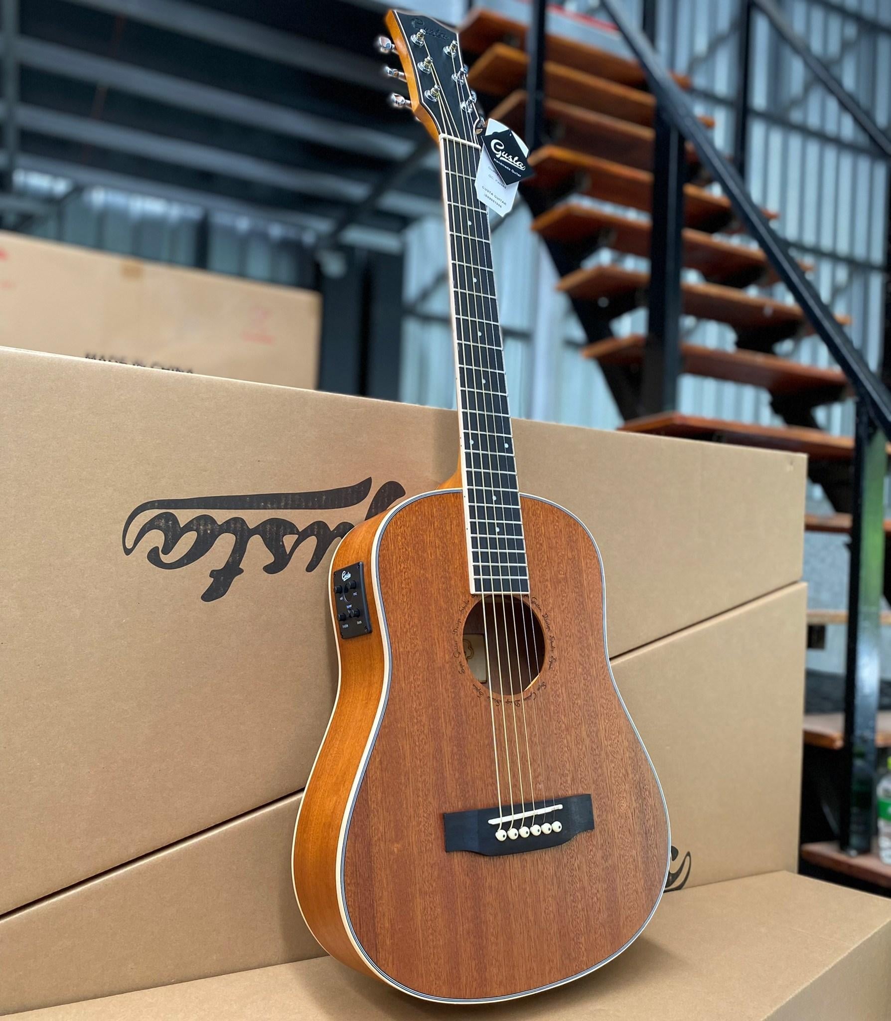 กีต้าร์โปร่งไฟฟ้า Gusta รุ่น MM11 ไม้หน้ามะฮอกกานี ขนาด 34 นิ้ว