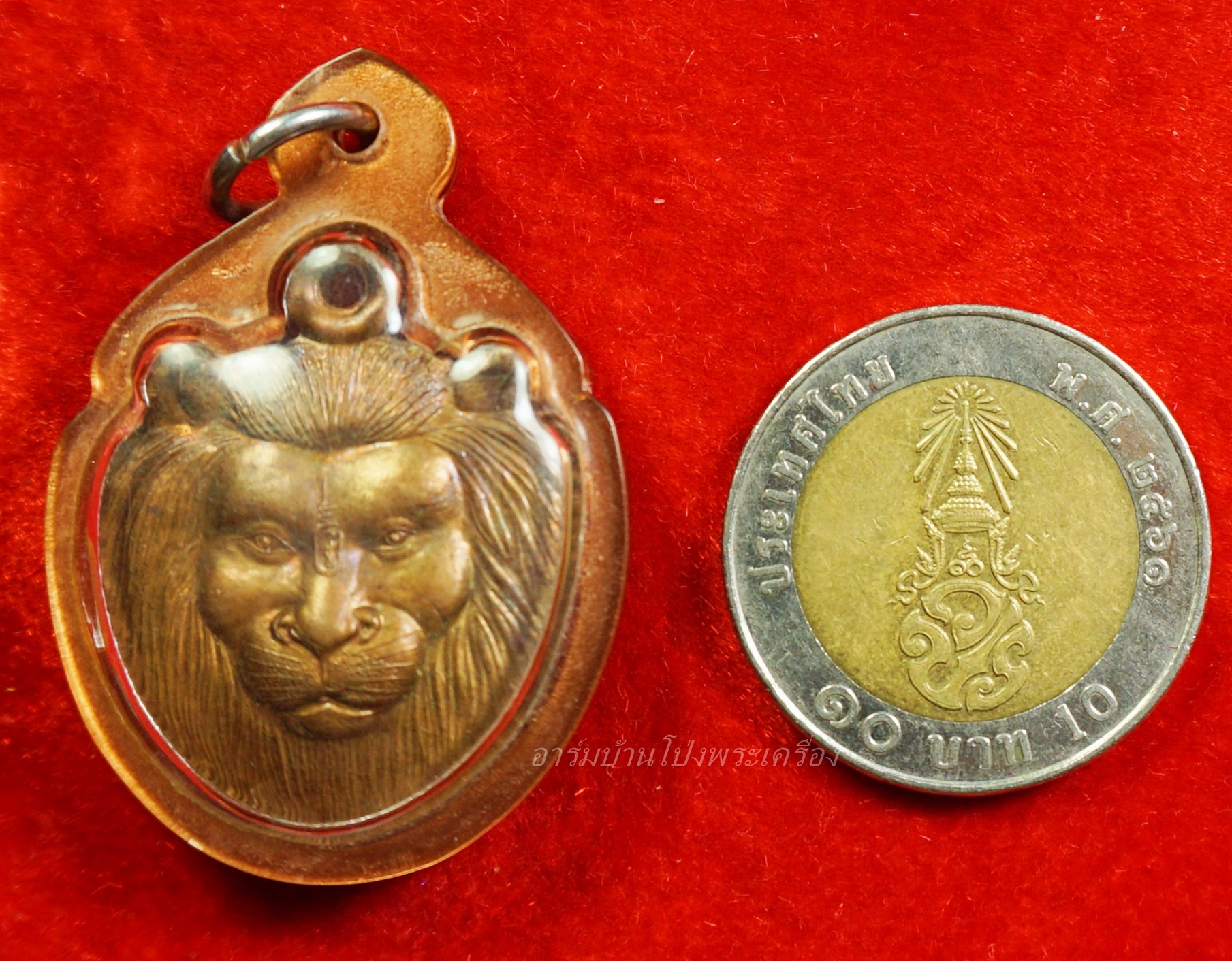 พระเอื้อ วัดหนองอ้อ หน้าสิงห์ เนื้อทองแดง(องค์ที่1)