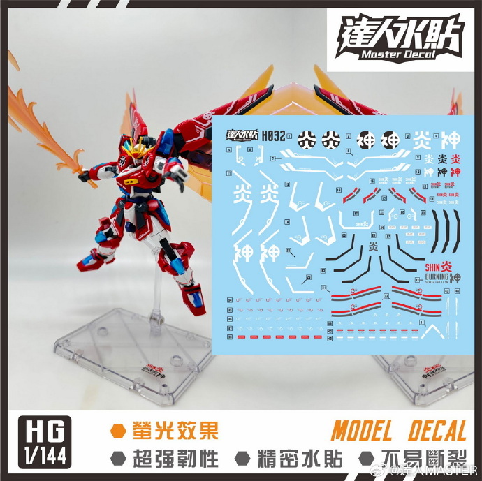 (Master Decal) Water Decal H032 HG1/144 Shin Burning Gundam