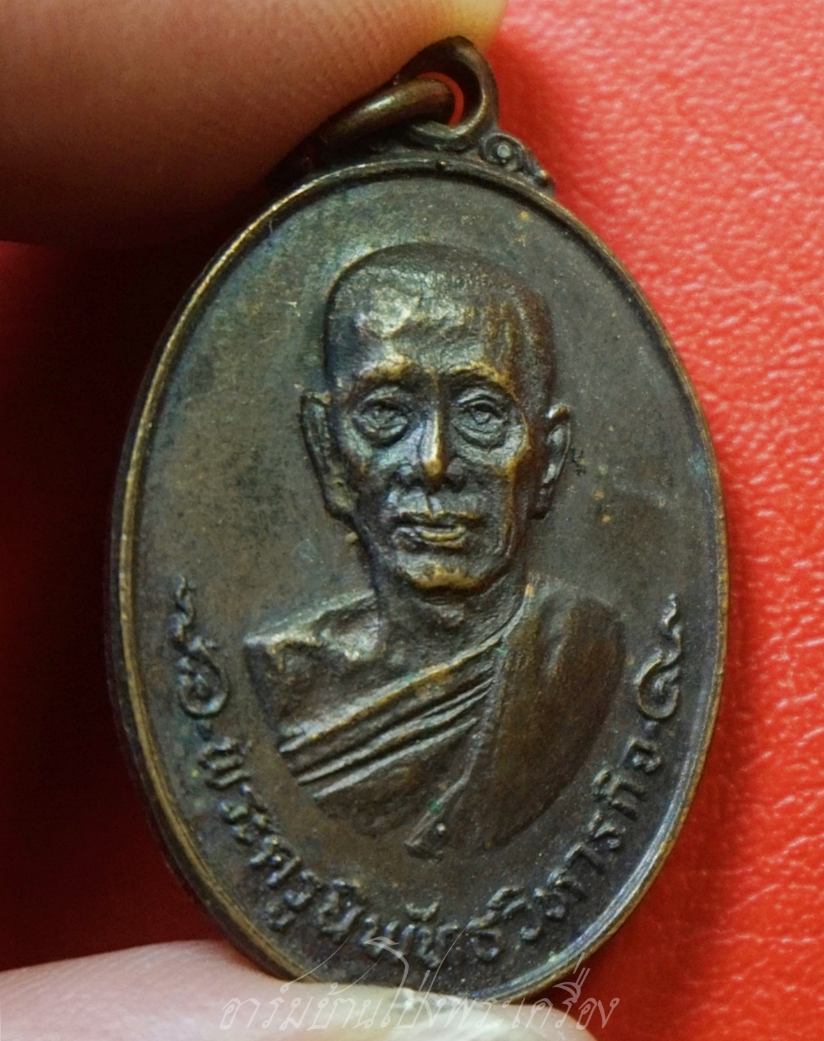 พระครูนิพัทธวิหารกิจ วัดบางขุนนนท์ จ.กรุงเทพ ปี๒๕๑๘ เนื้อทองแดงรมดำ(องค์ที่1)