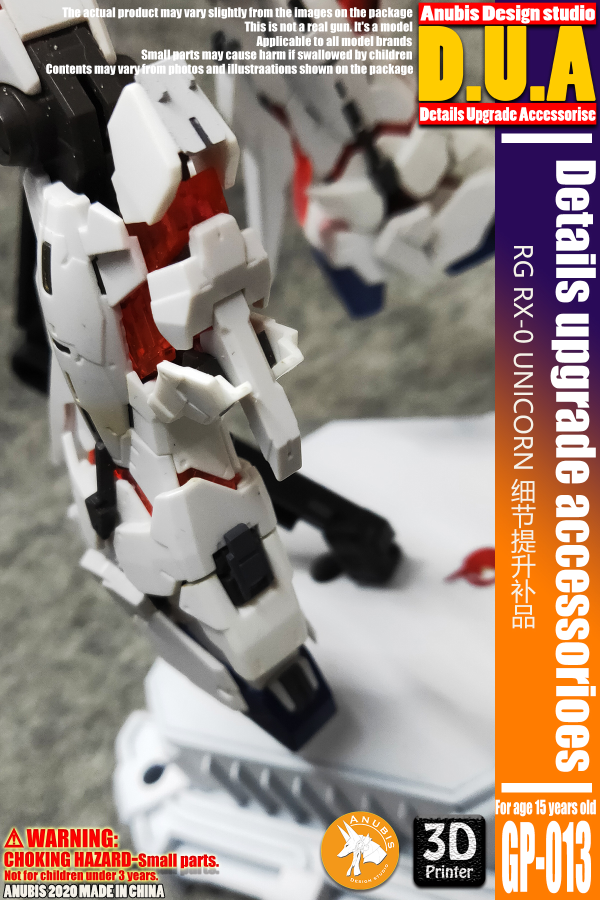 Preorder GP013 D.U.A.(Detals Upgrade Accessorise) 3D Printer Part RG1/144 Gundam Unicorn ยี่ห่อ Anubis สำเนา