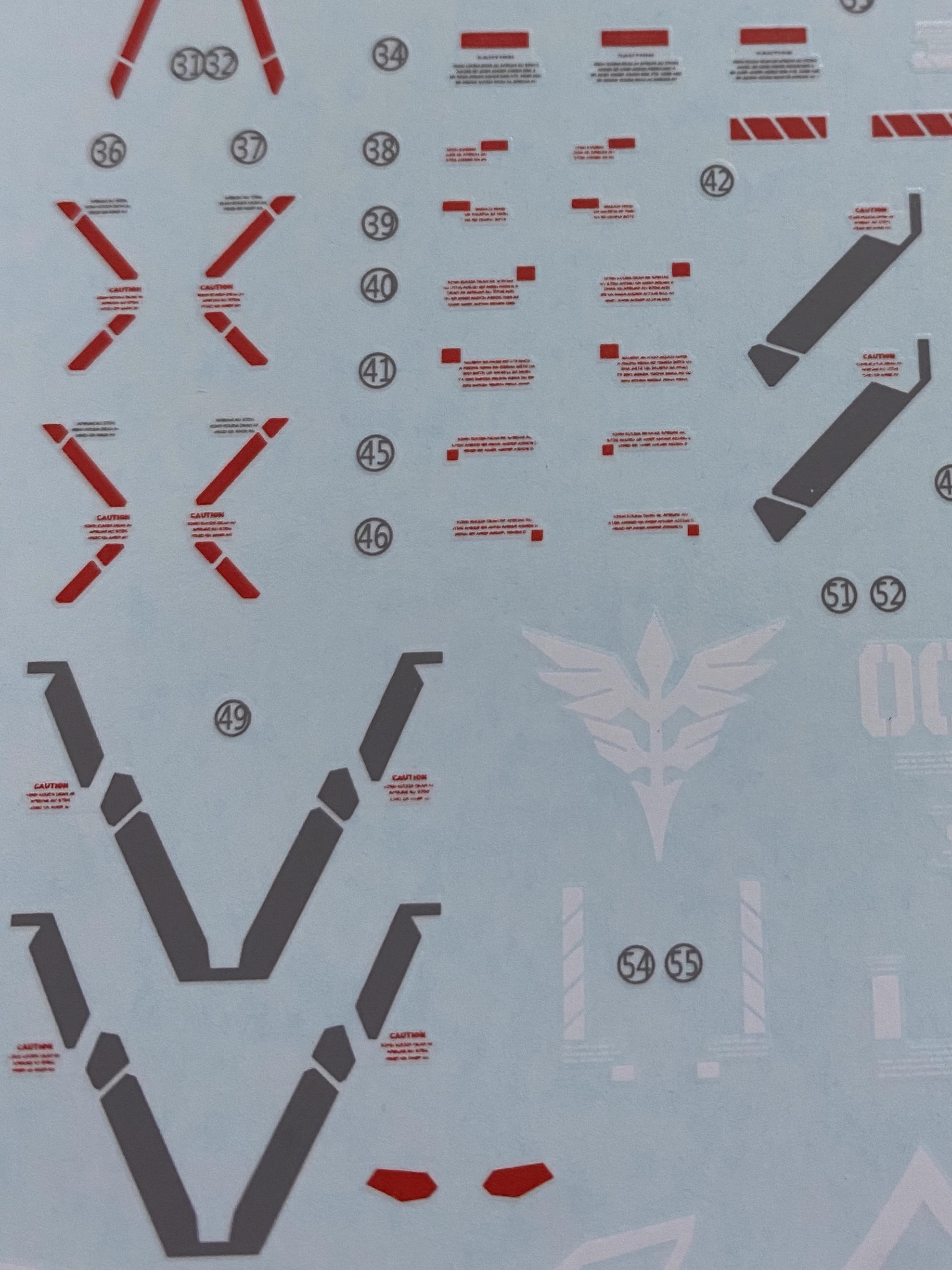 Decal 067 MG1/100 Sinanju Stein (Narrative Ver.) ยี่ห่อ X-Y model