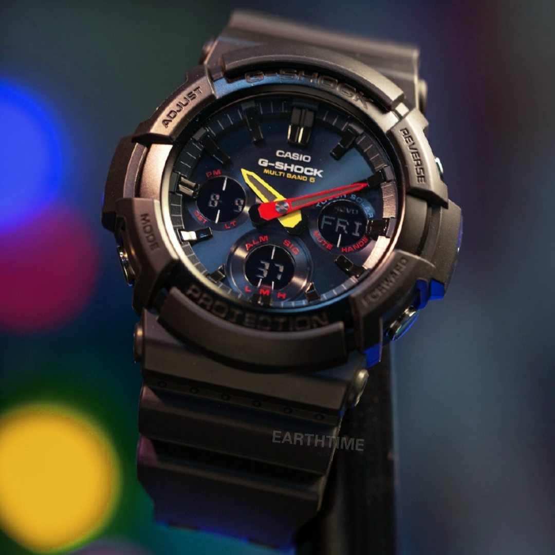 G-Shock Tough Solar Black x Neon Series ของใหม่แท้100% รุ่น GAS-100BMC-1ADR