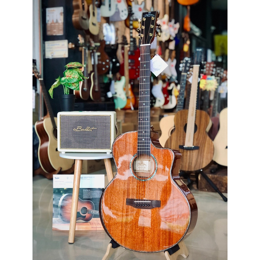 กีต้าร์โปร่งไฟฟ้า Resonance รุ่น R03 ไม้แท้ทั้งตัว สีไม้เข้ม