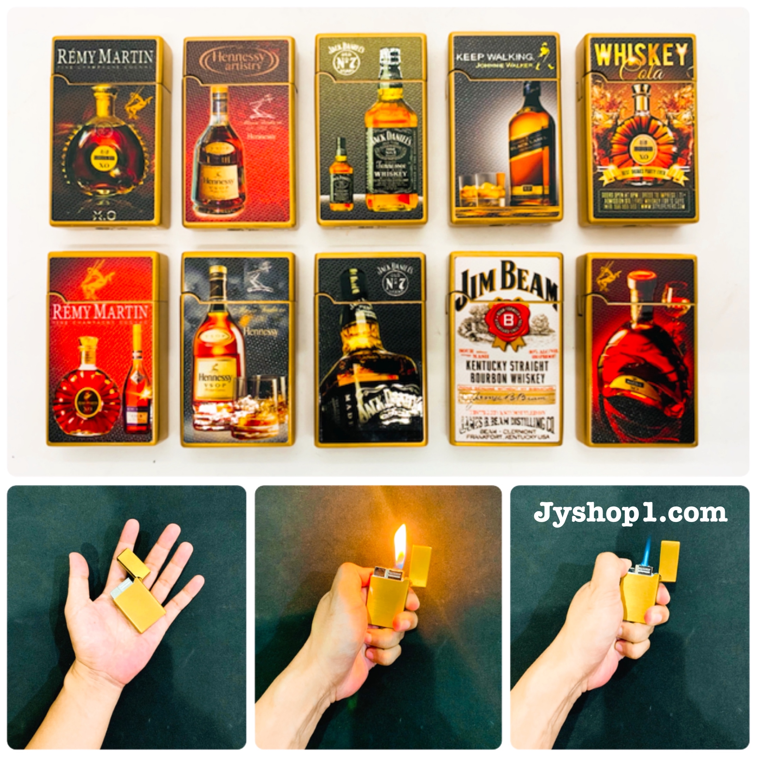 ไฟแช็ค ไฟฟู่ 2 ระบบ ลาย Whiskey