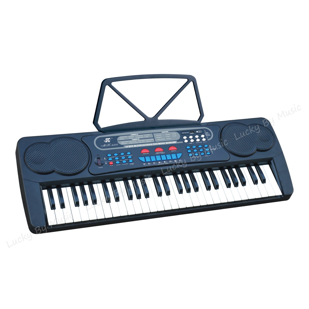 [ประกันศูนย์ไทย✅] คีย์บอร์ด MK-4500 มีช่องเสียบ USB ฟังเพลง อัดเสียงได้ คีย์มาตรฐาน 54 คีย์