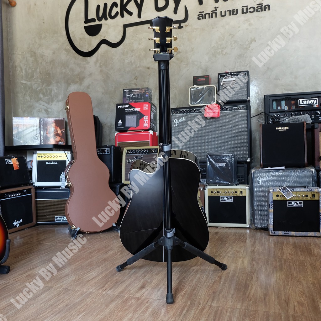 กีต้าร์โปร่ง Enya รุ่น Ed18c ขนาด 41 นิ้ว สีไม้ ฟรี กระเป๋า คาโป้ ปิ๊ก 2 อัน ที่เก็บปิ๊ก ใบคอร์ด ประแจ