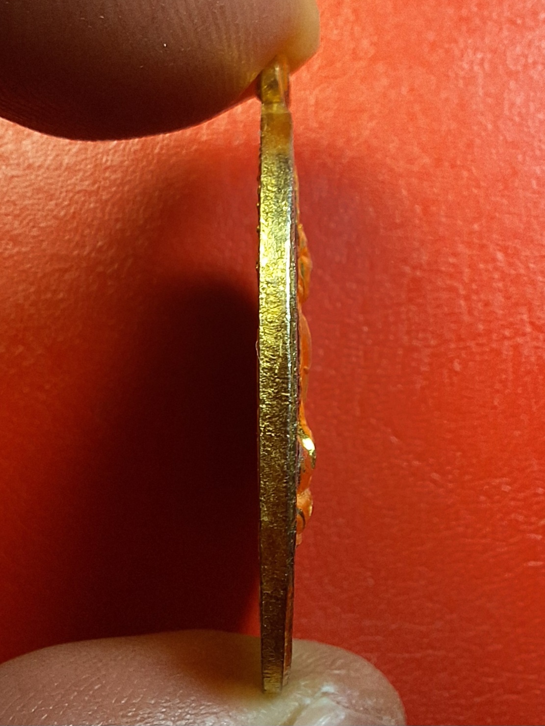 เหรียญพระพุทธชินราช วัดบ้านถ้ำ จ.กาญจนบุรี เนื้อกะไหล่ทองลงยา(องค์ที่1)