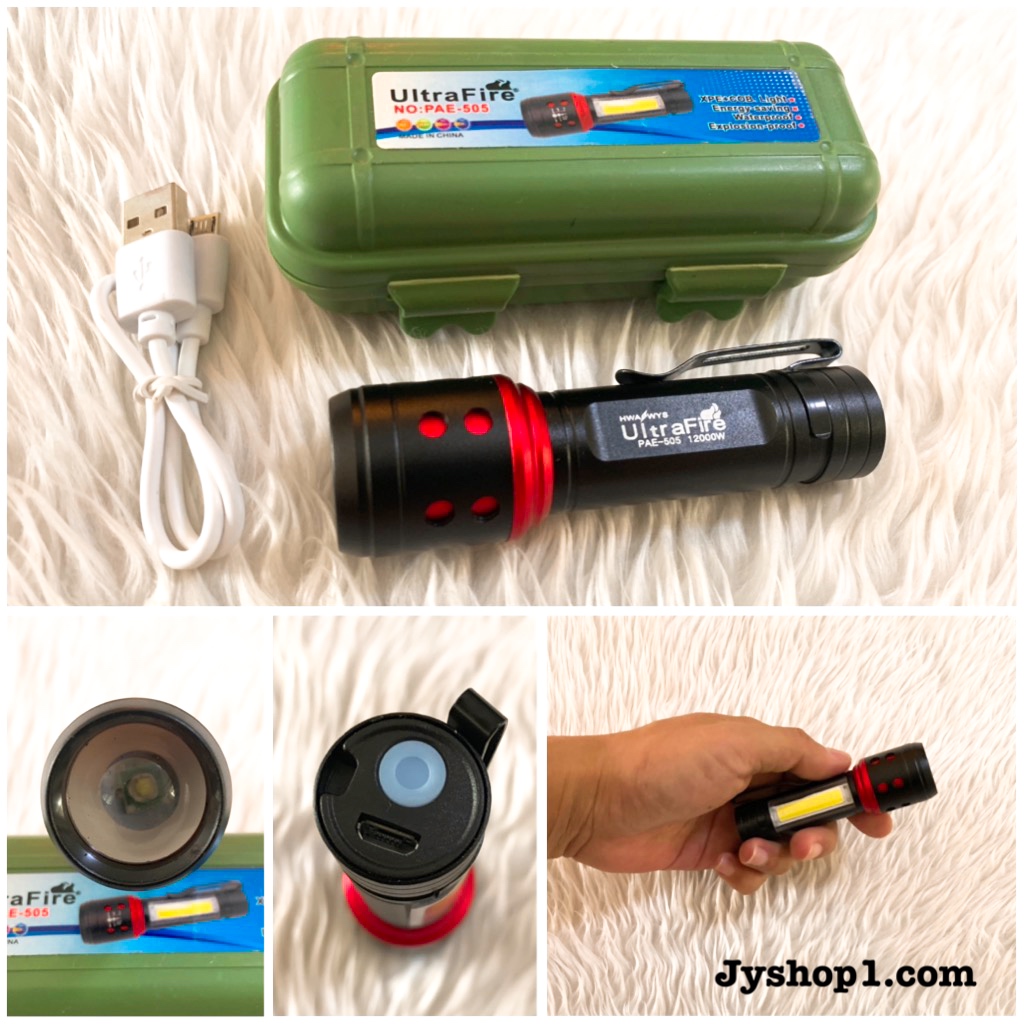 ไฟฉาย ไฟฉายชาร์จไฟ USB Ultrafire PAE-505