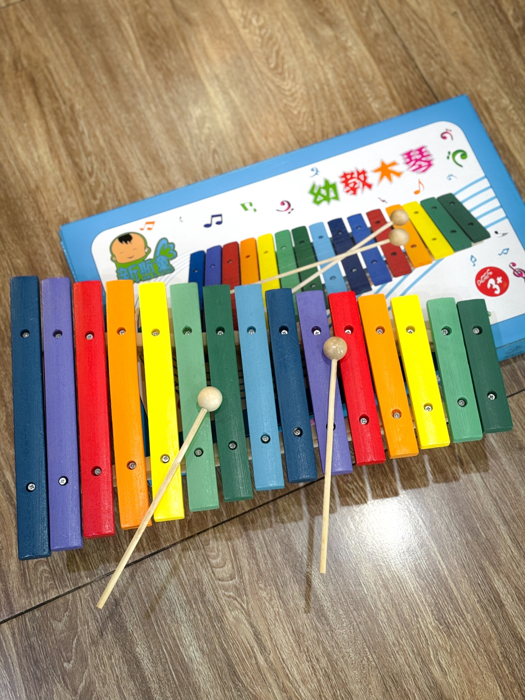 Babytime ระนาดเด็ก ไซโลโฟนไม้ xylophone ครบเสียง 15 เสียง สีสวยสดใส ฝึกสมาธิ พร้อมไม้ตี ของเล่นเด็ก