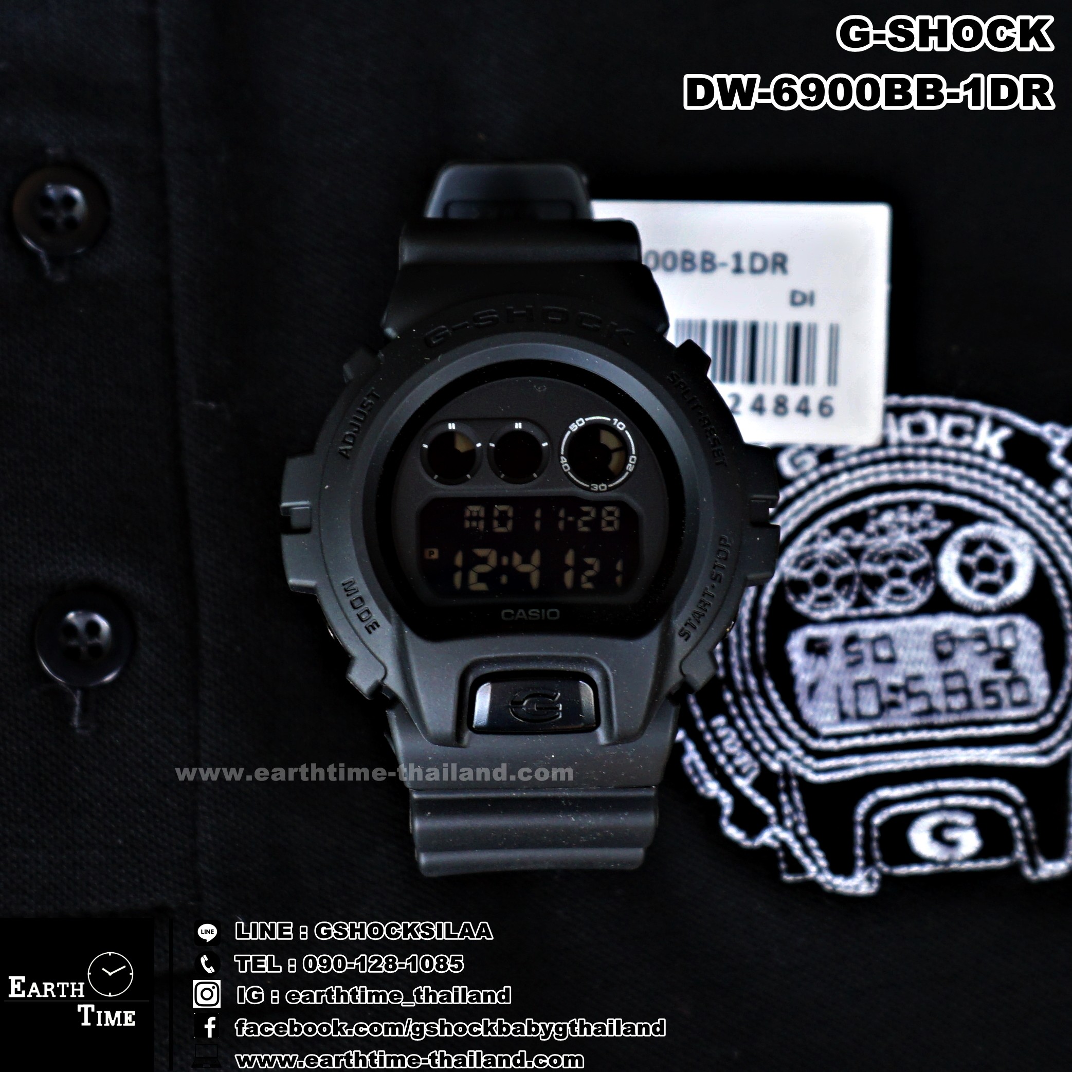 G-Shock ของใหม่แท้100% รับประกัน 1 ปี DW-6900BB-1DR