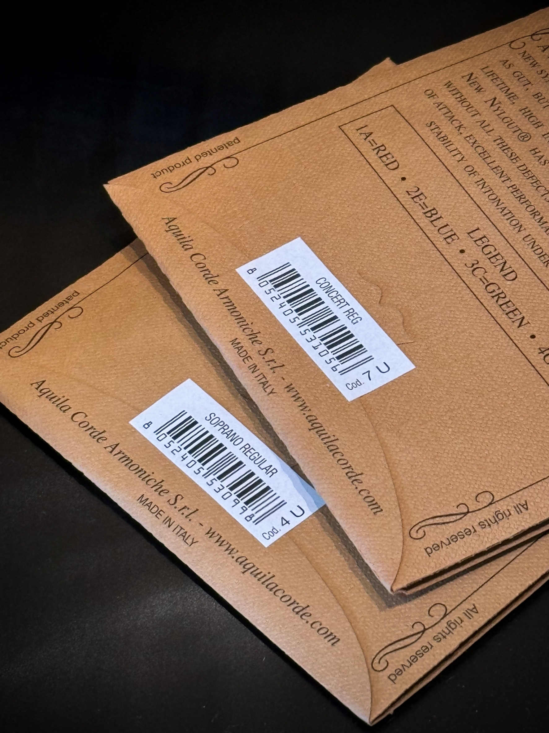 สายอูคูเลเล่คอนเสิร์ต Ukulele Strings Concert Aquila 7U ของแท้ Made in Italy ครบชุด 4 เส้น