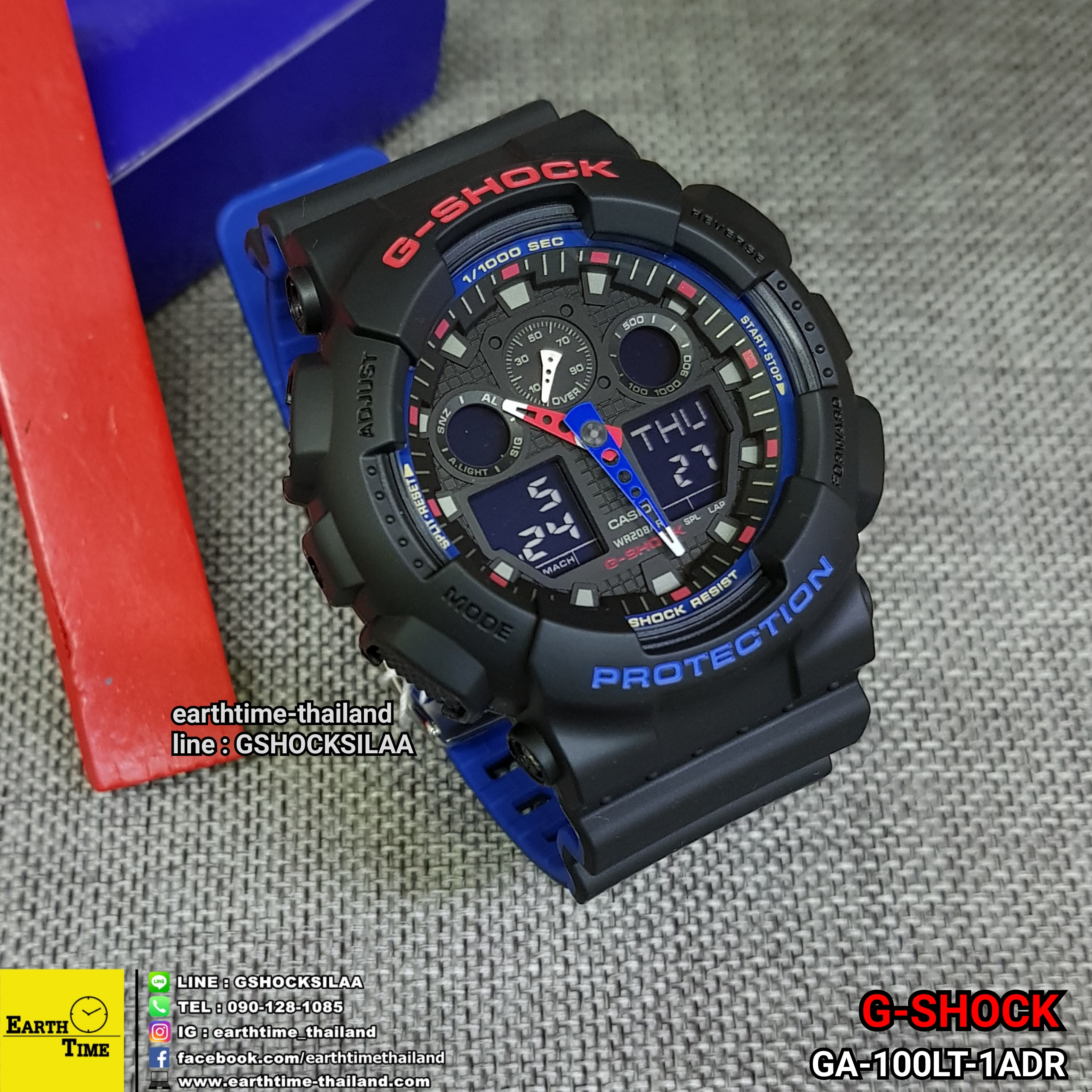 G-Shock LT Black & Tricolor Series ของใหม่แท้100% รับประกัน 1 ปี รุ่น GA-100LT-1ADR