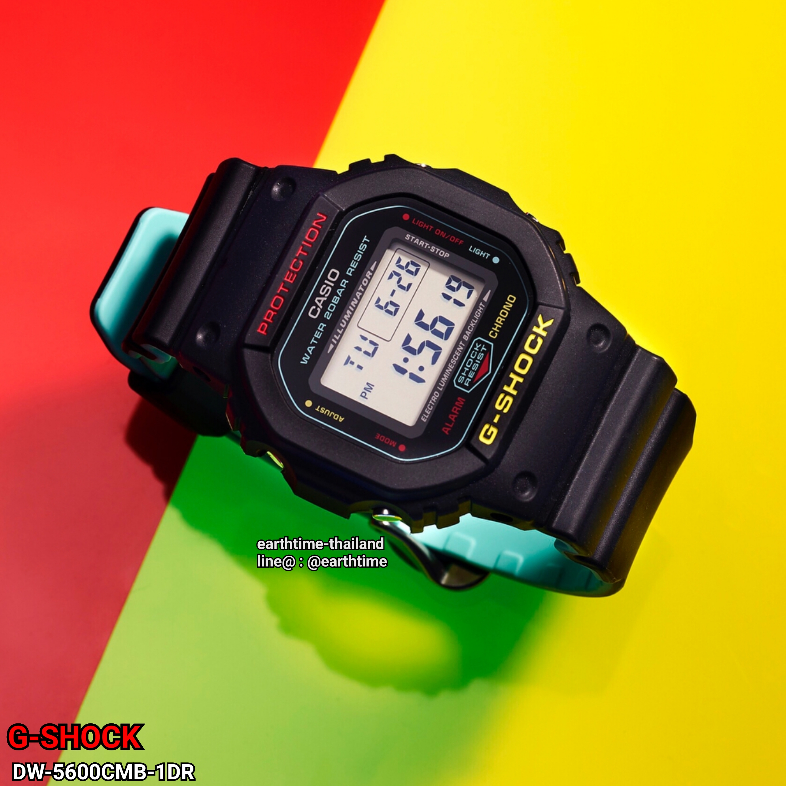G-Shock Breezy Rasta Color Series ของใหม่แท้100% รับประกัน 1 ปี DW-5600CMB-1DR