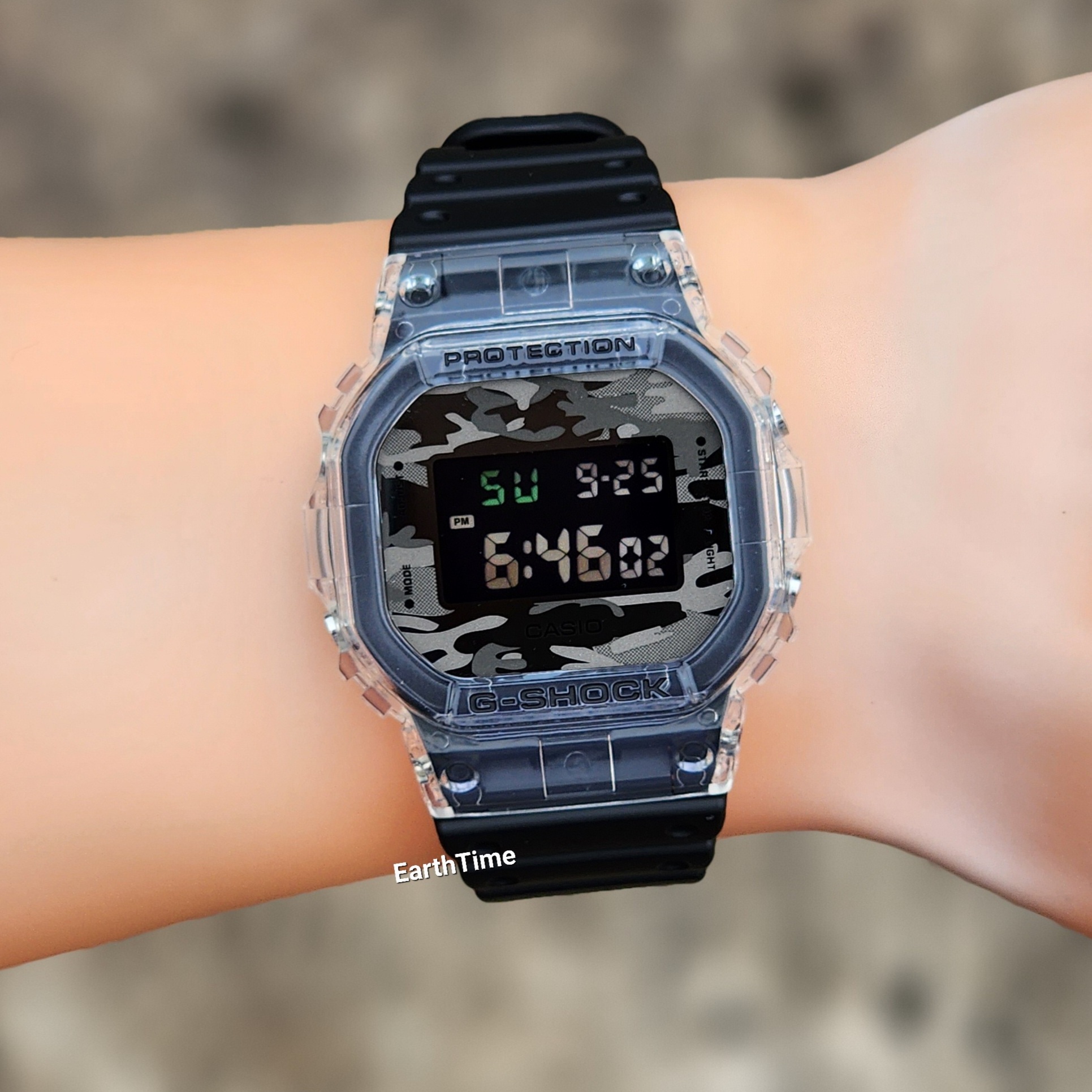 DW-5600SKC-1 l Skeleton + Camouflage Series l G-SHOCK