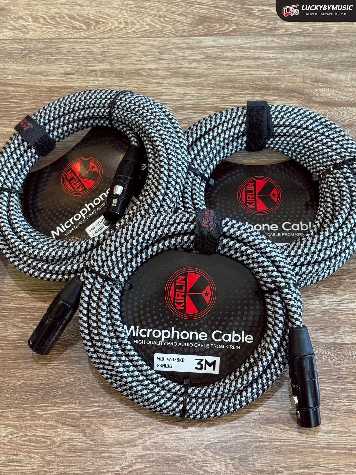 สายไมค์ XLR Kirlin MW-470/BKB 3 - 6 - 10 เมตร ลดเสียงจี่/ฮัมได้ดี