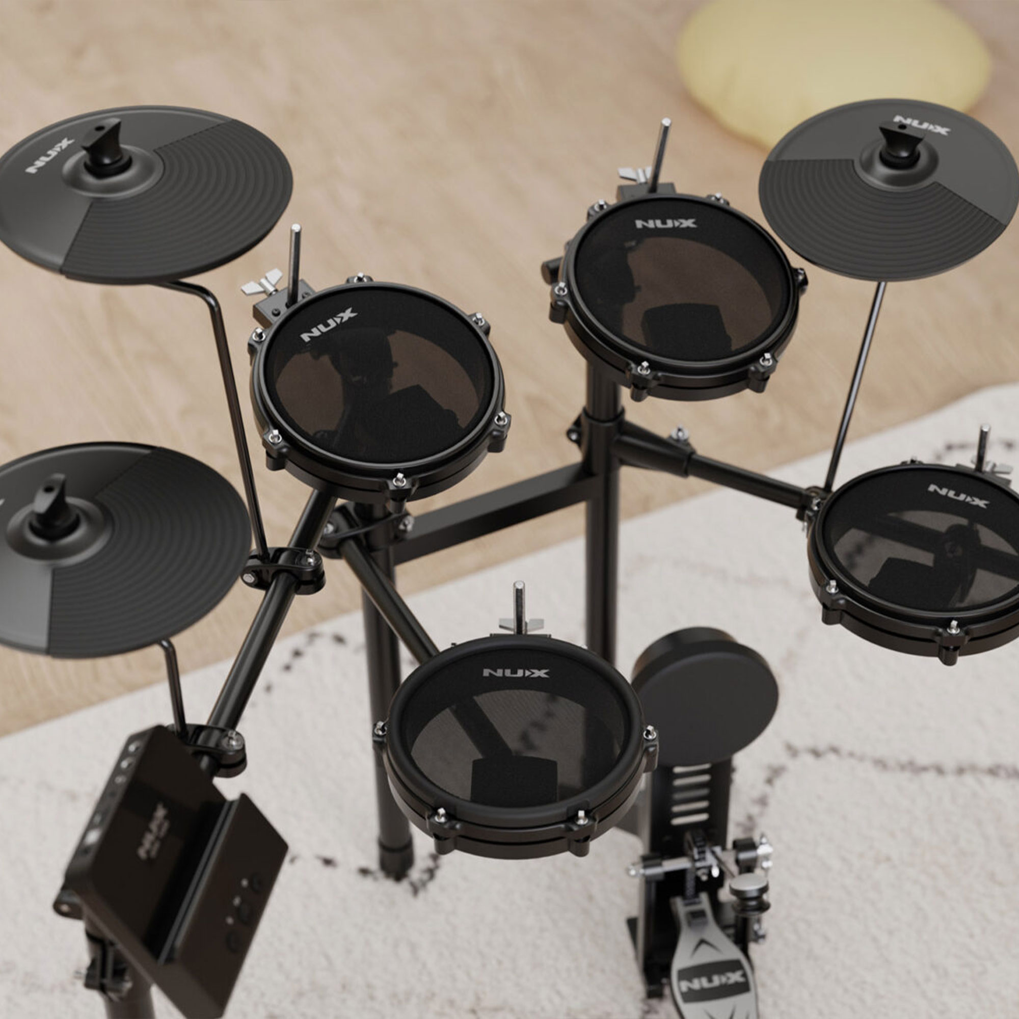 NUX กลองไฟฟ้า รุ่น DM-110 ฟีเจอร์การปรับแต่งครบครัน จอแสดงผล LED Segment ช่องต่อ USB: USB Audio, USB MIDI