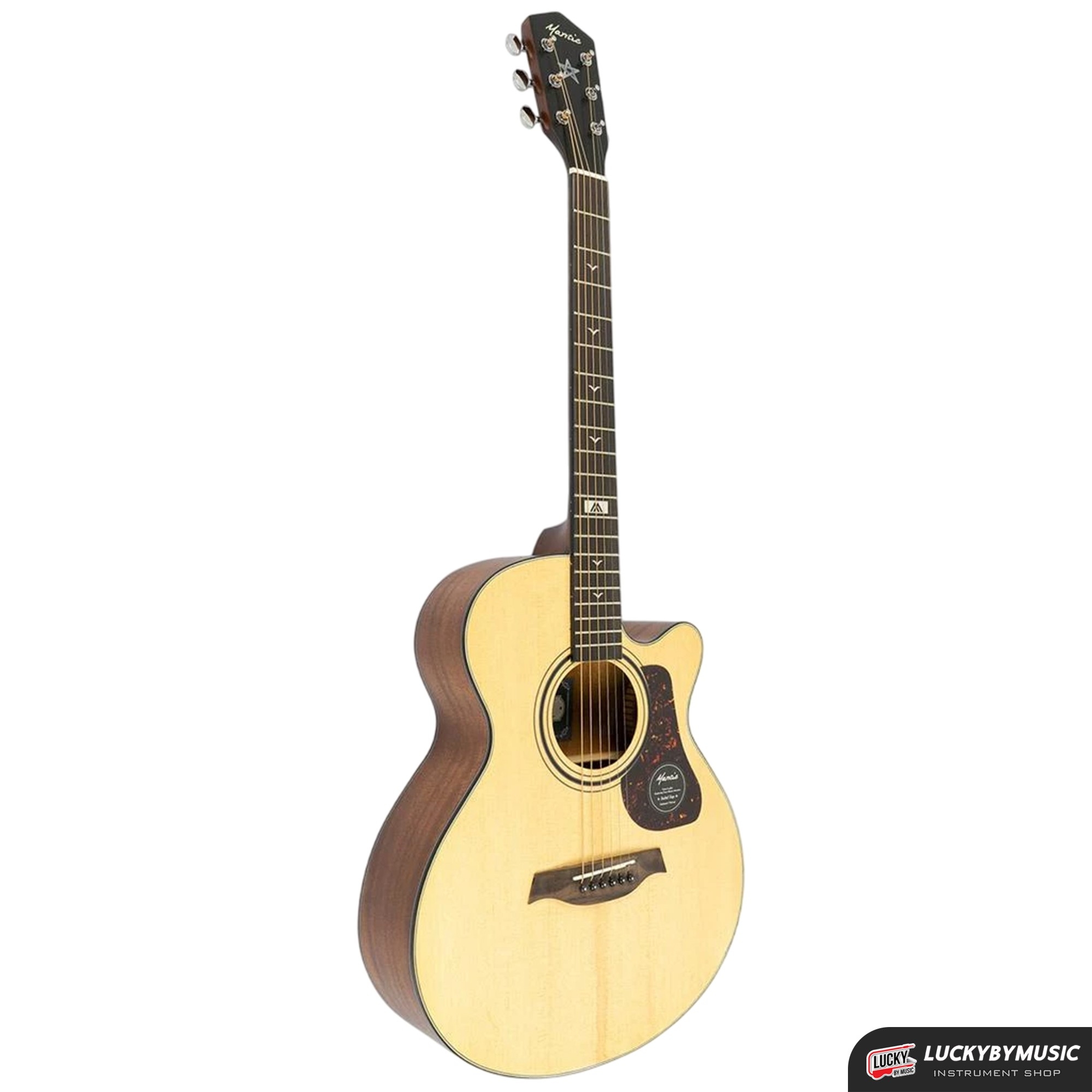 Mantic GT-10AC กีตาร์โปร่ง 40 นิ้ว ทรง OM Cutaway ไม้ท็อปโซลิดแองเกิลแมนสปรูซ/เชอร์รี่วู้ด