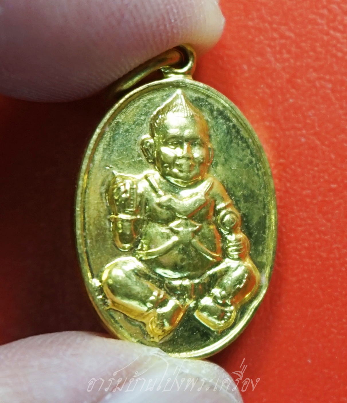 หลวงปู่แผ้ว วัดรางหมัน รุ่นกุมารทองแบ็คแฮม เนื้อฝาบาตร(องค์ที่13)